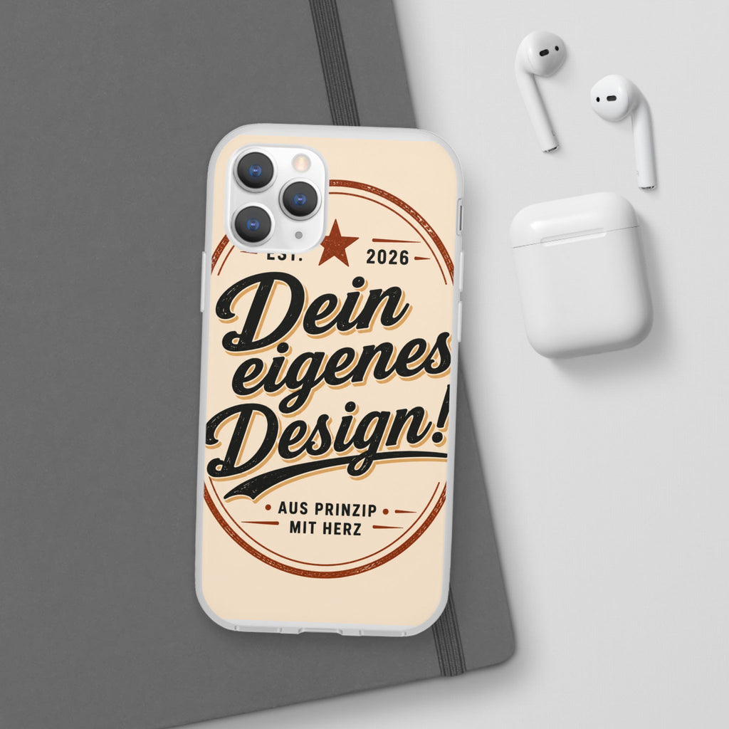 Phone Case — "Dein eigenes Design" Vintage Script Personalized Protective Case