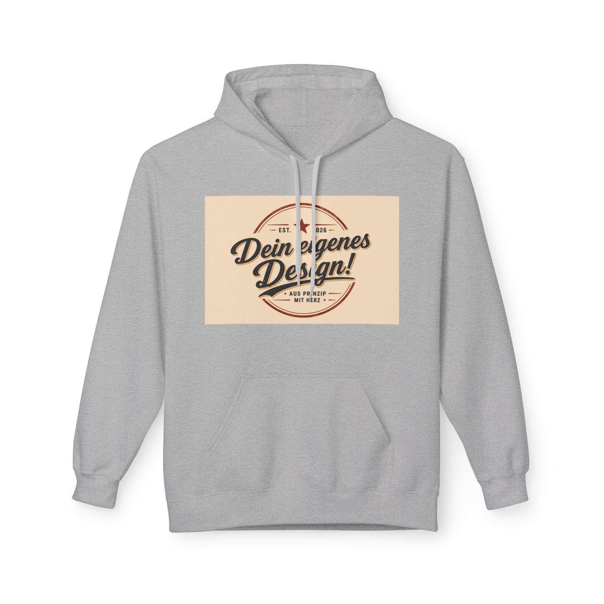 Hoodie — Custom Vintage Badge Design (Dein eigenes Design!)