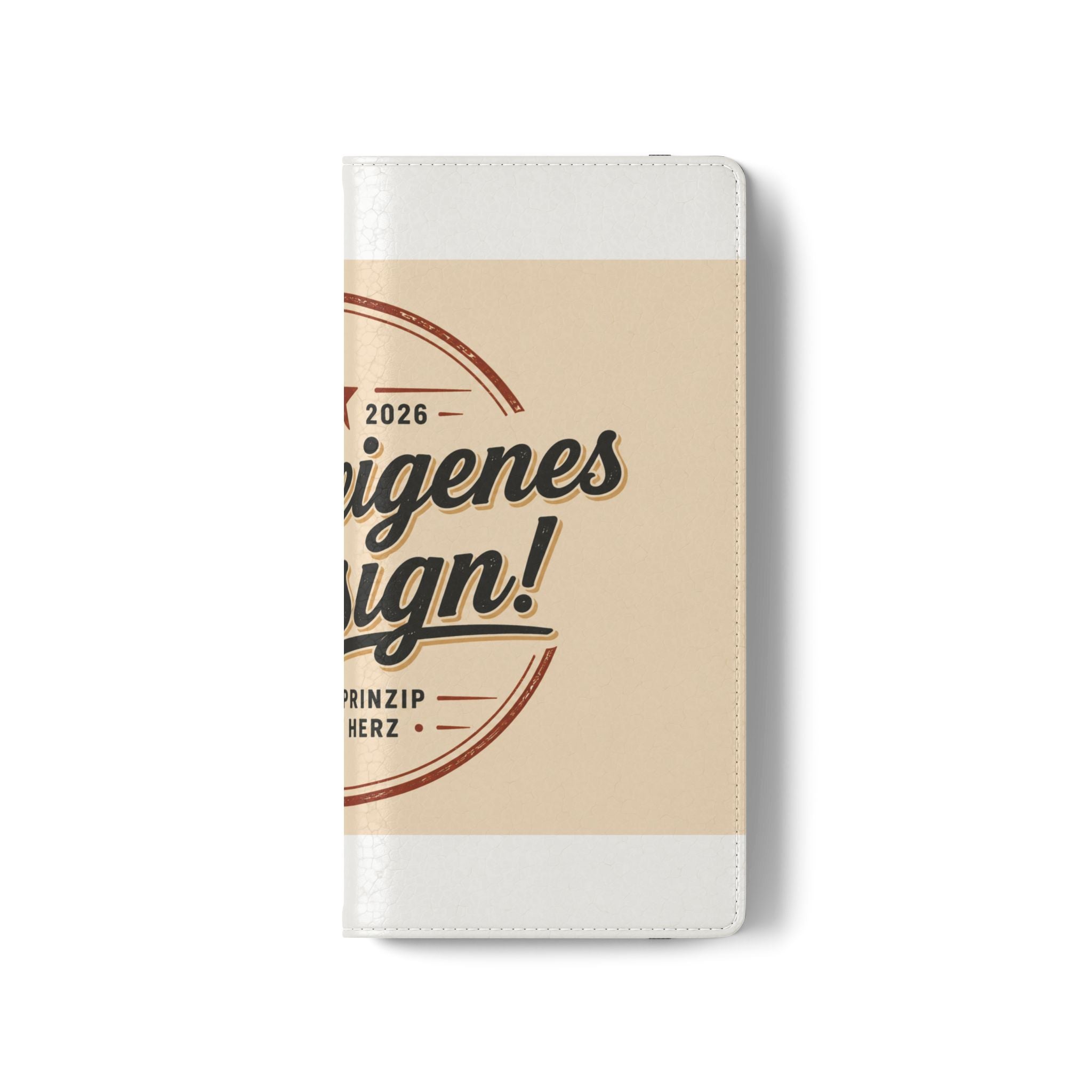 Flip Case Phone Wallet — "Dein eigenes Design!" Vintage Emblem