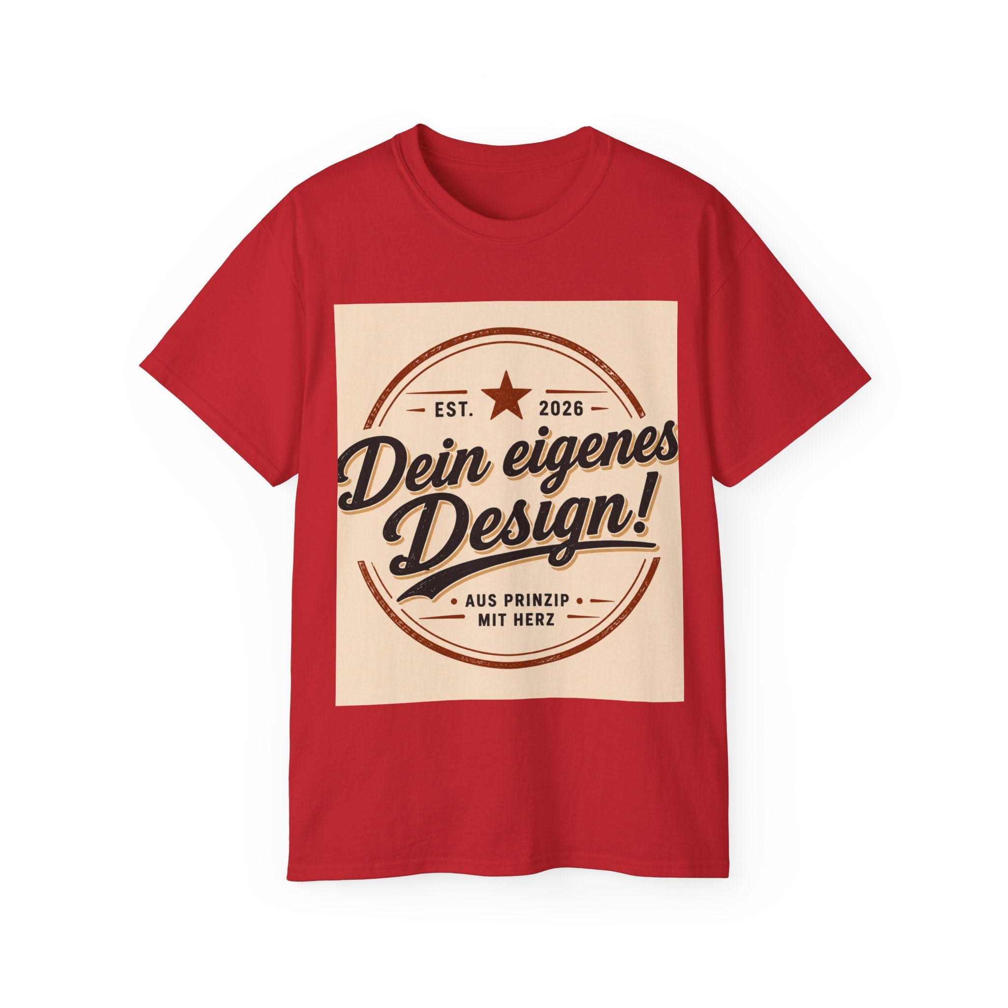 Vintage Badge T‑Shirt — "Dein eigenes Design!" Graphic Tee