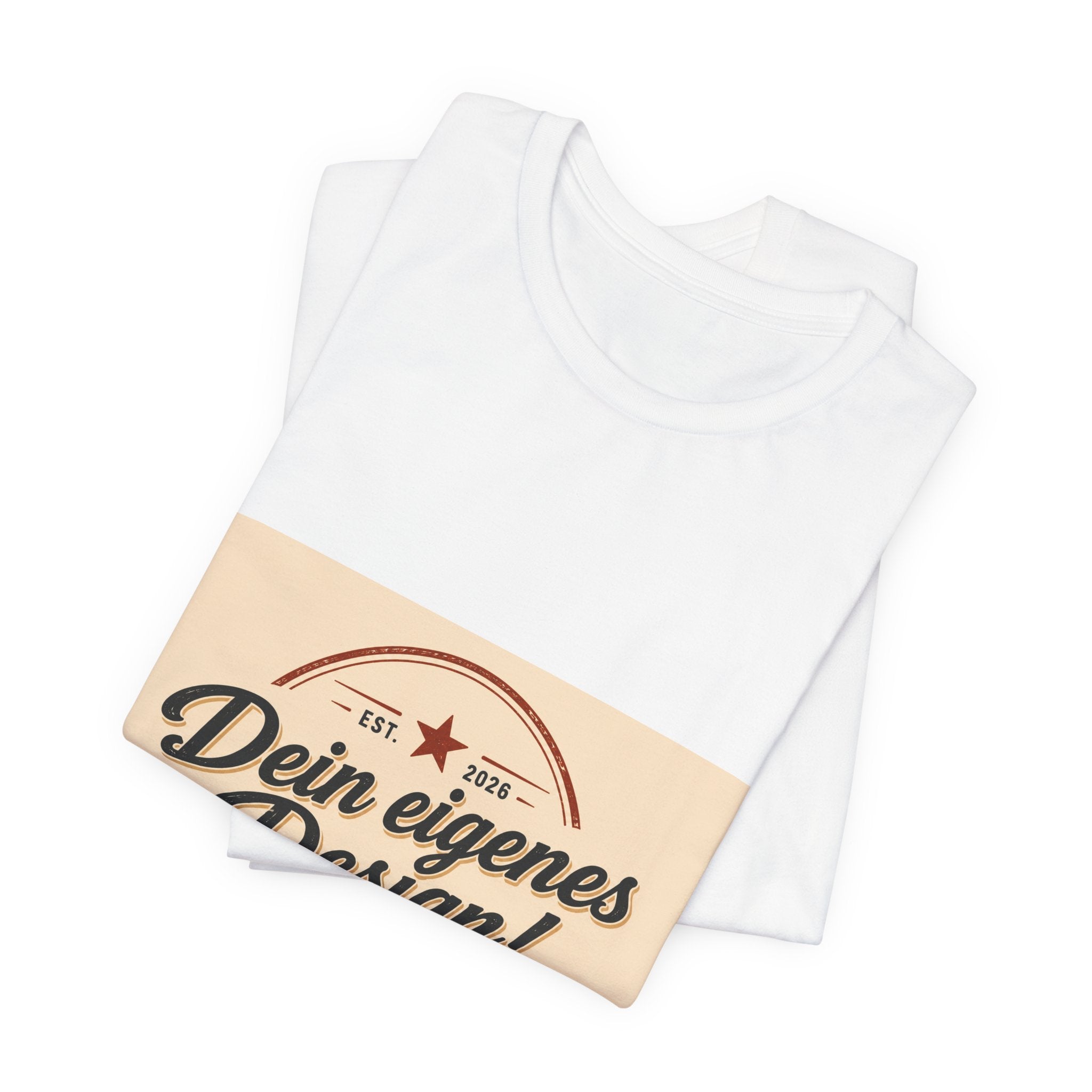 Custom Vintage Badge T-Shirt — "Dein eigenes Design" Personalized Tee