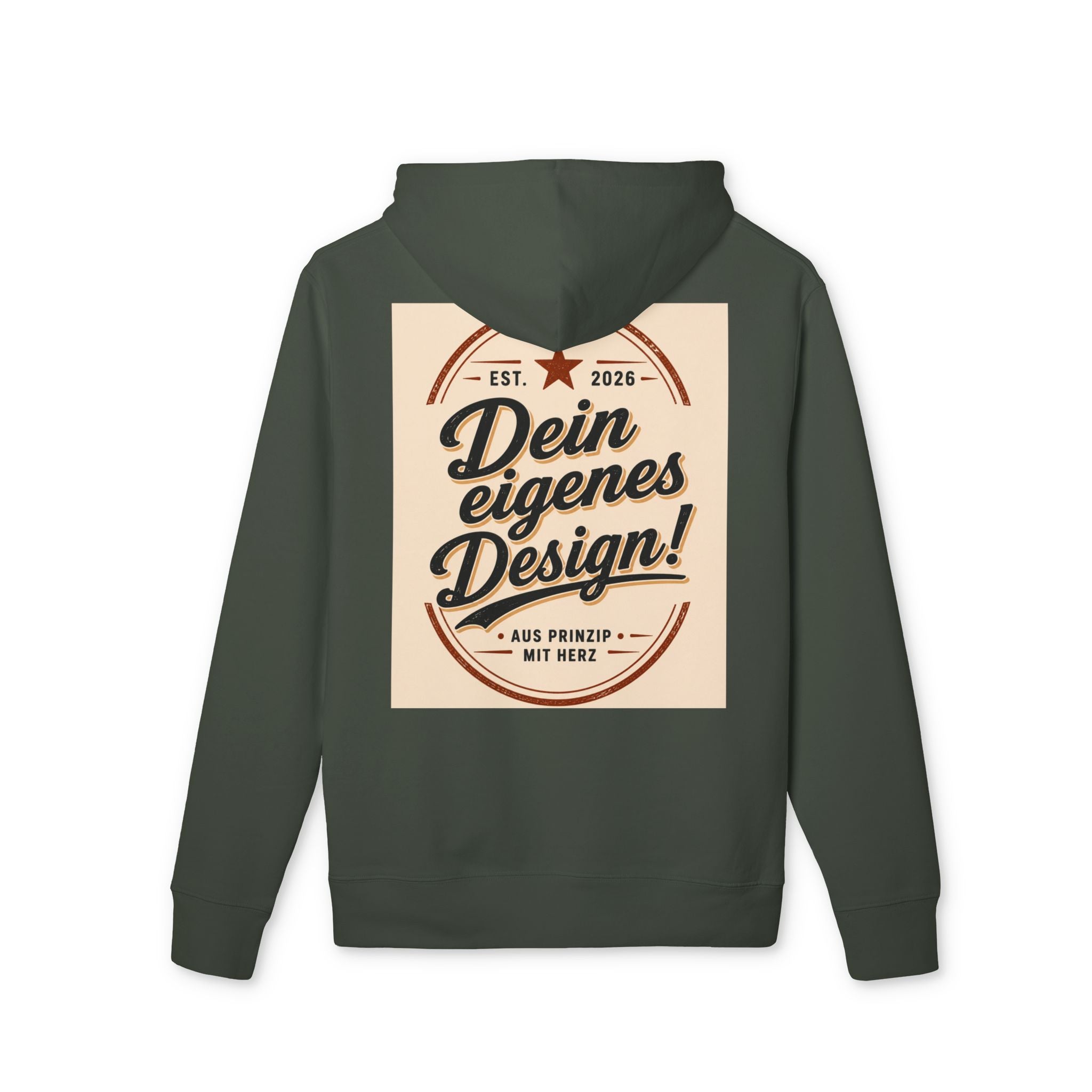 Hoodie — "Dein eigenes Design!" Vintage Badge Pullover