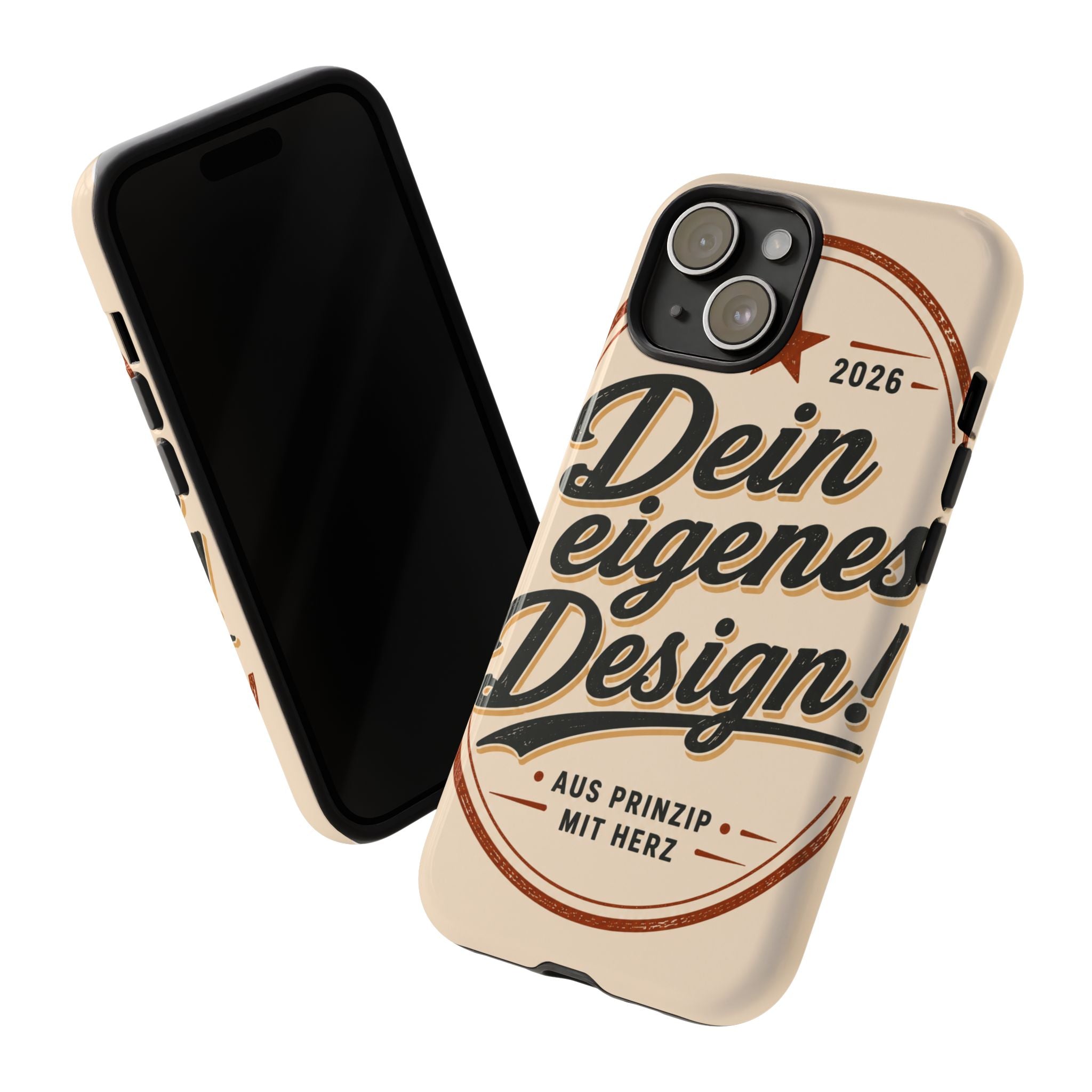 Custom Tough Phone Case — "Dein eigenes Design" Vintage Script Tough Case