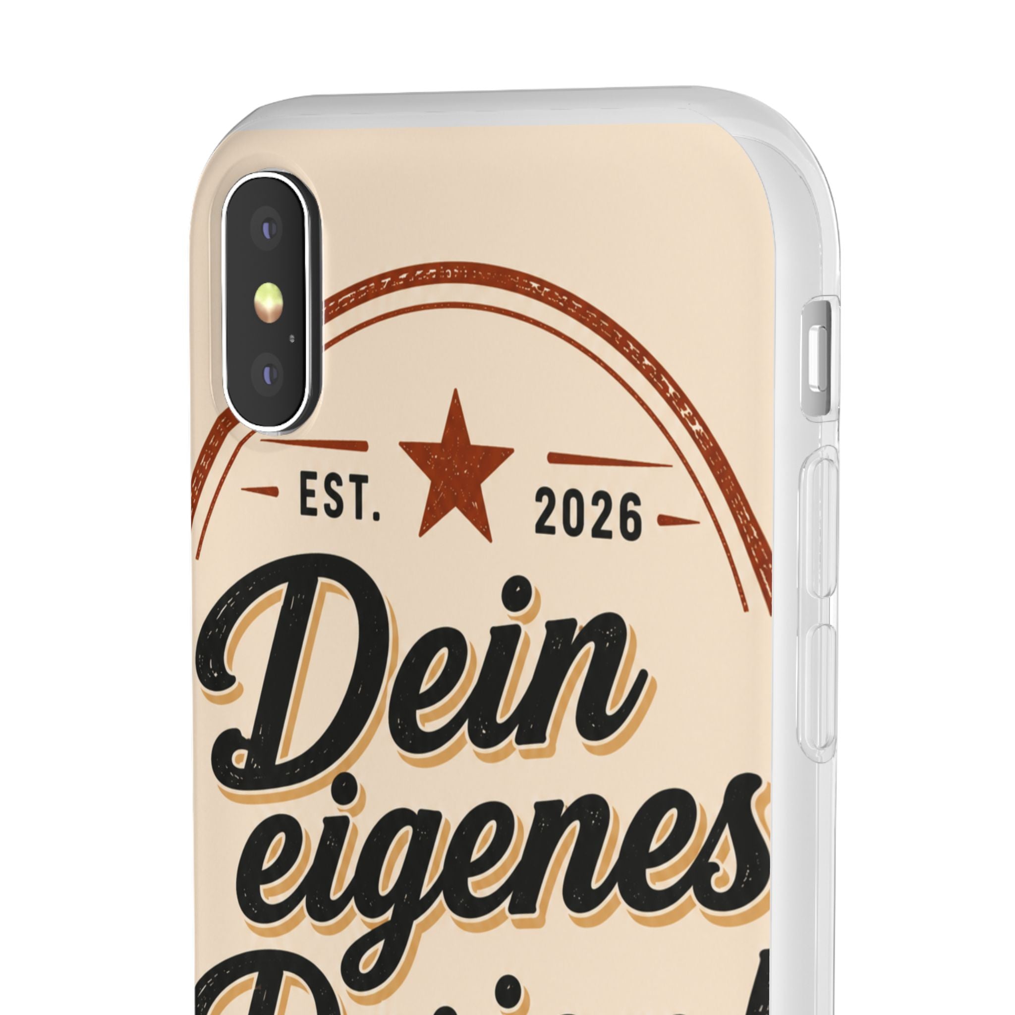 Phone Case — "Dein eigenes Design" Vintage Script Personalized Protective Case
