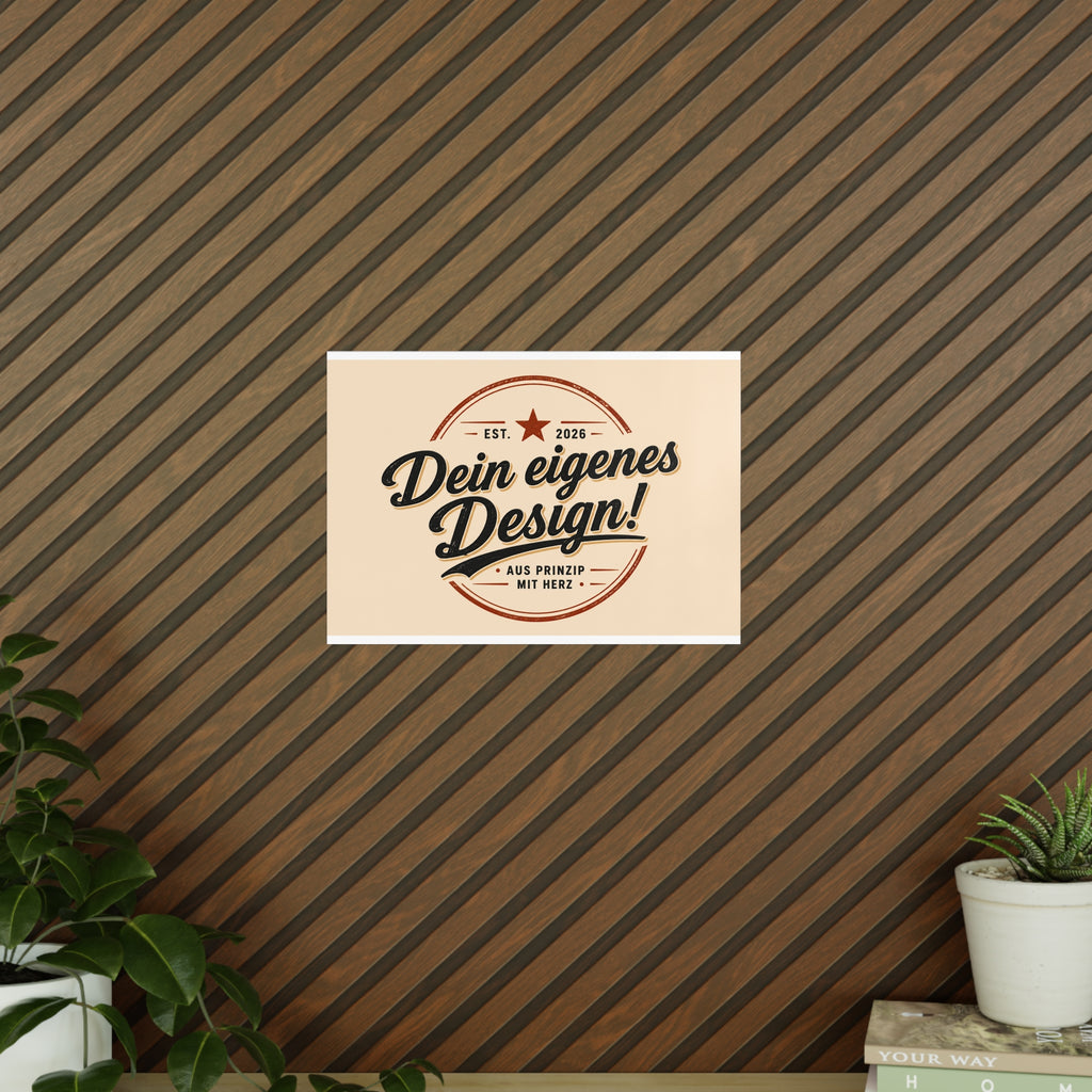 Custom Photopaper Poster — Personalizable Vintage Badge Design (Dein eigenes Design!)