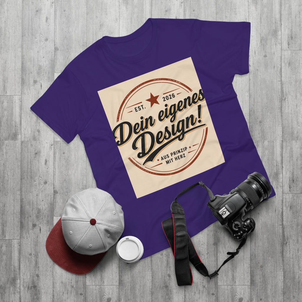 Men's Vintage Badge T‑Shirt — "Dein eigenes Design!" Retro Logo Tee