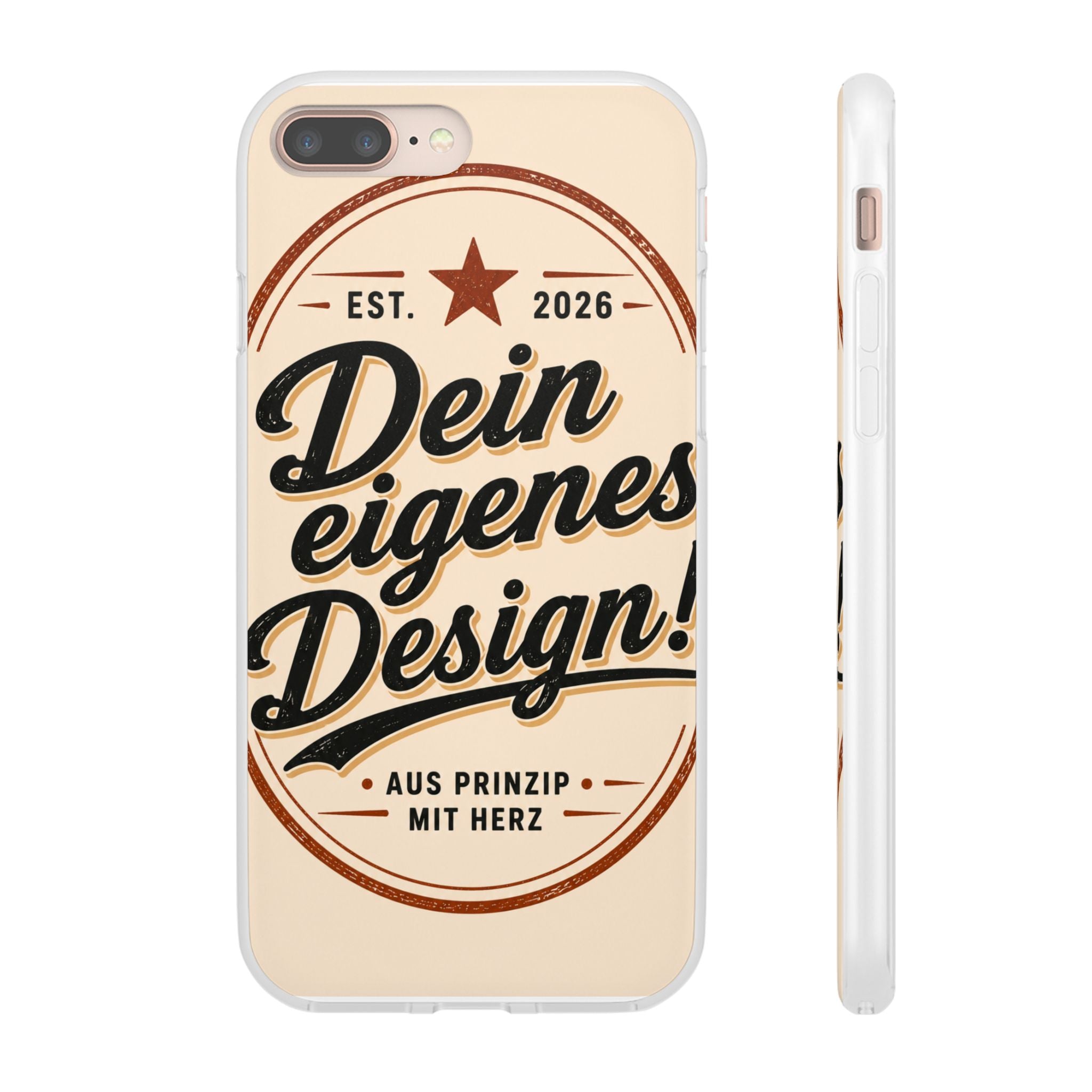Phone Case — "Dein eigenes Design" Vintage Script Personalized Protective Case