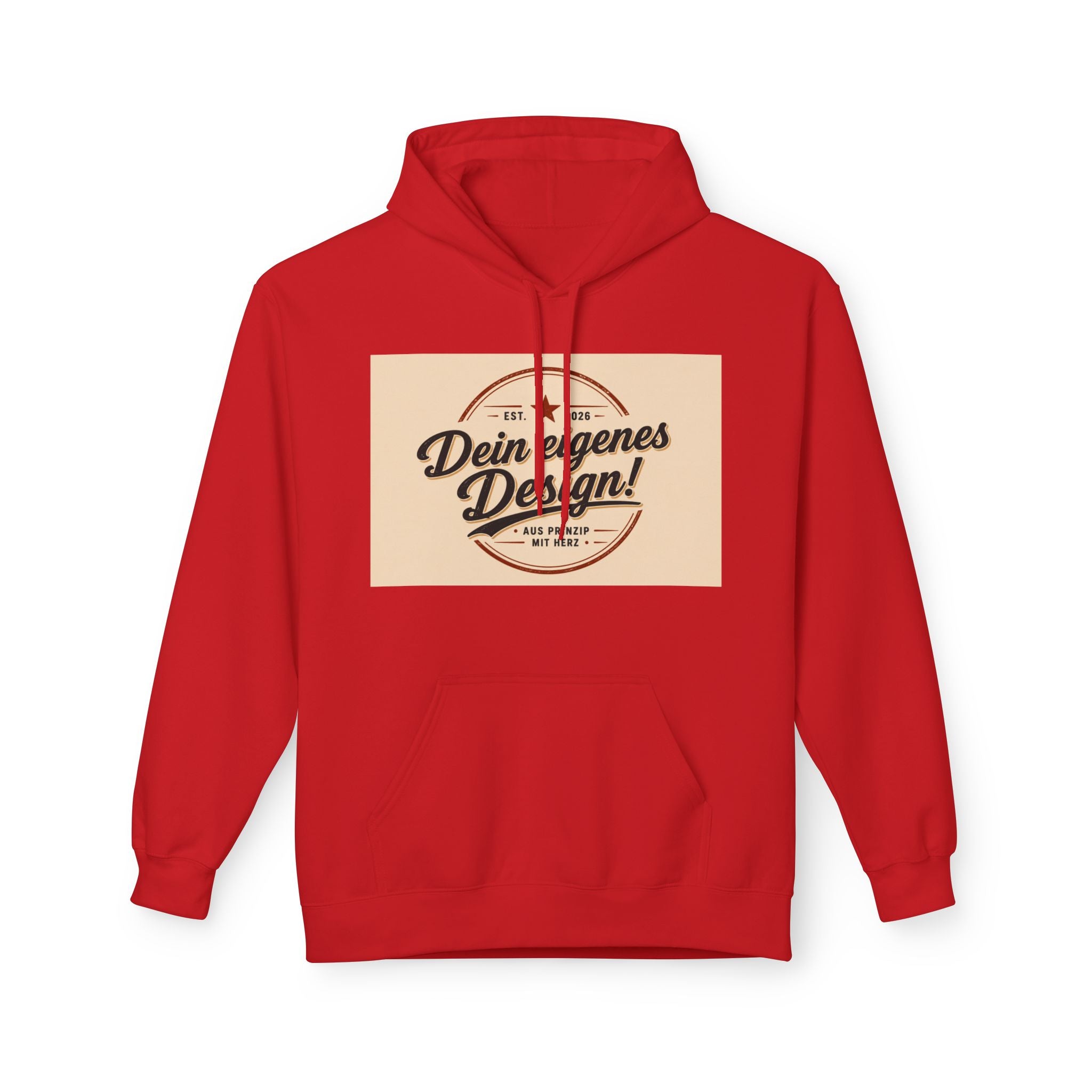 Hoodie — Custom Vintage Badge Design (Dein eigenes Design!)