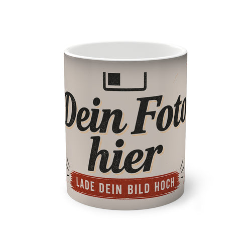 Farbwechsel Tasse personalisiert – Magische Thermoeffekt Tasse 11oz mit eigenem Design