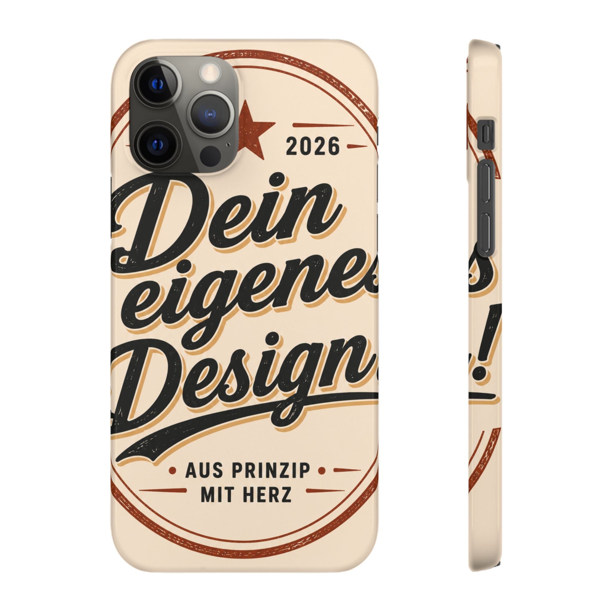 Phone Case — Retro "Dein eigenes Design" Customizable Snap Case
