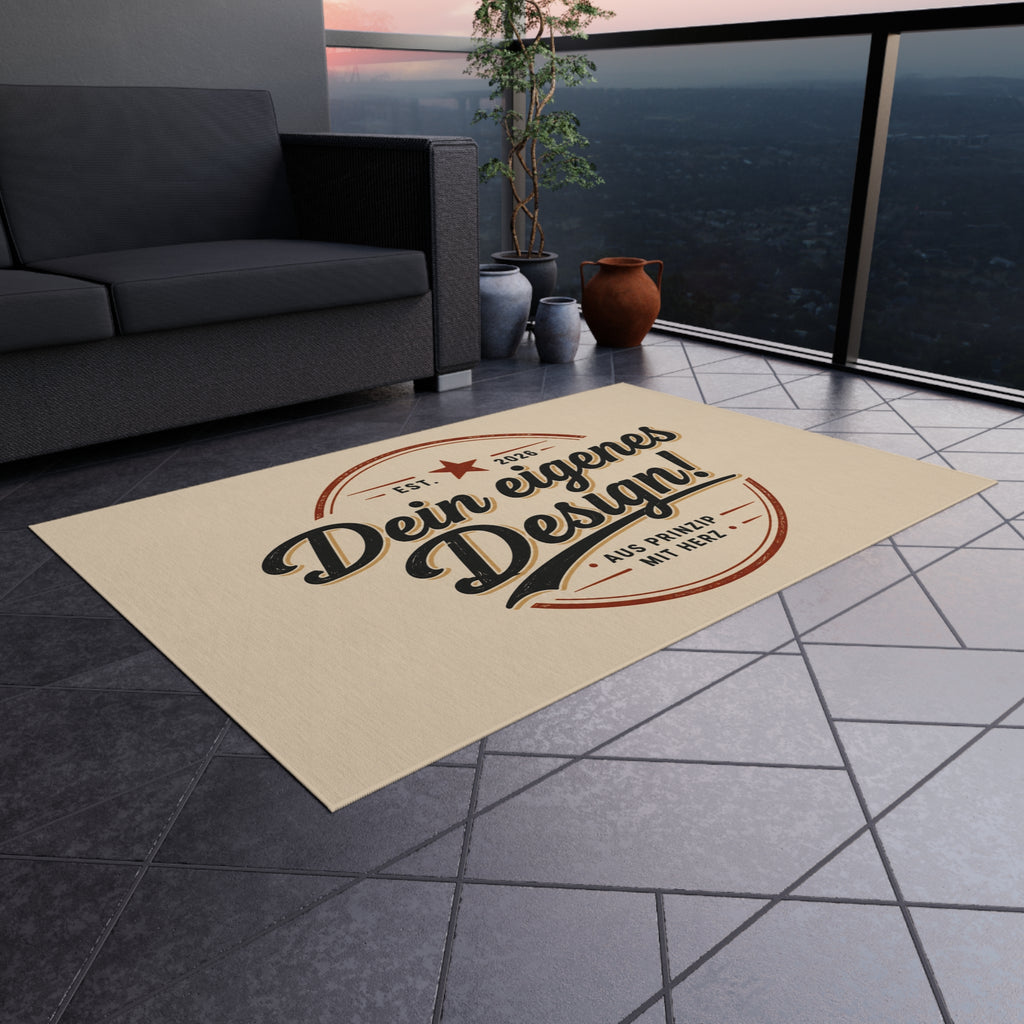 Custom Outdoor Rug — 'Dein eigenes Design!' Vintage Badge Doormat