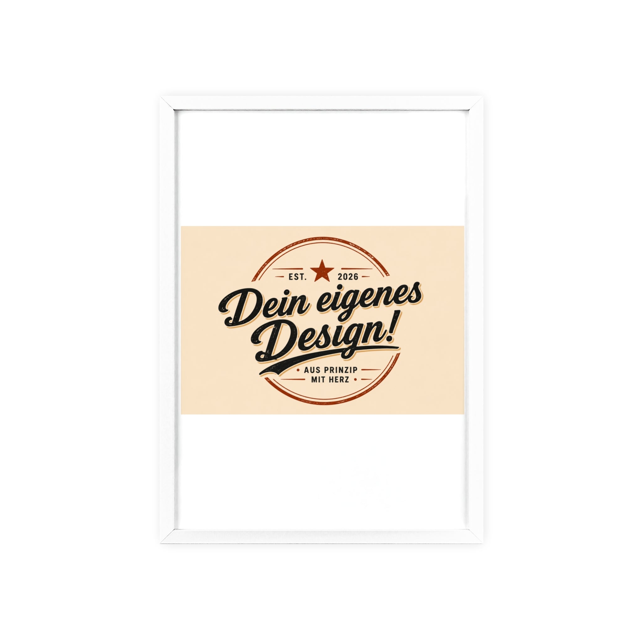 Framed Poster – "Dein eigenes Design!" Custom Wooden Frame Wall Art