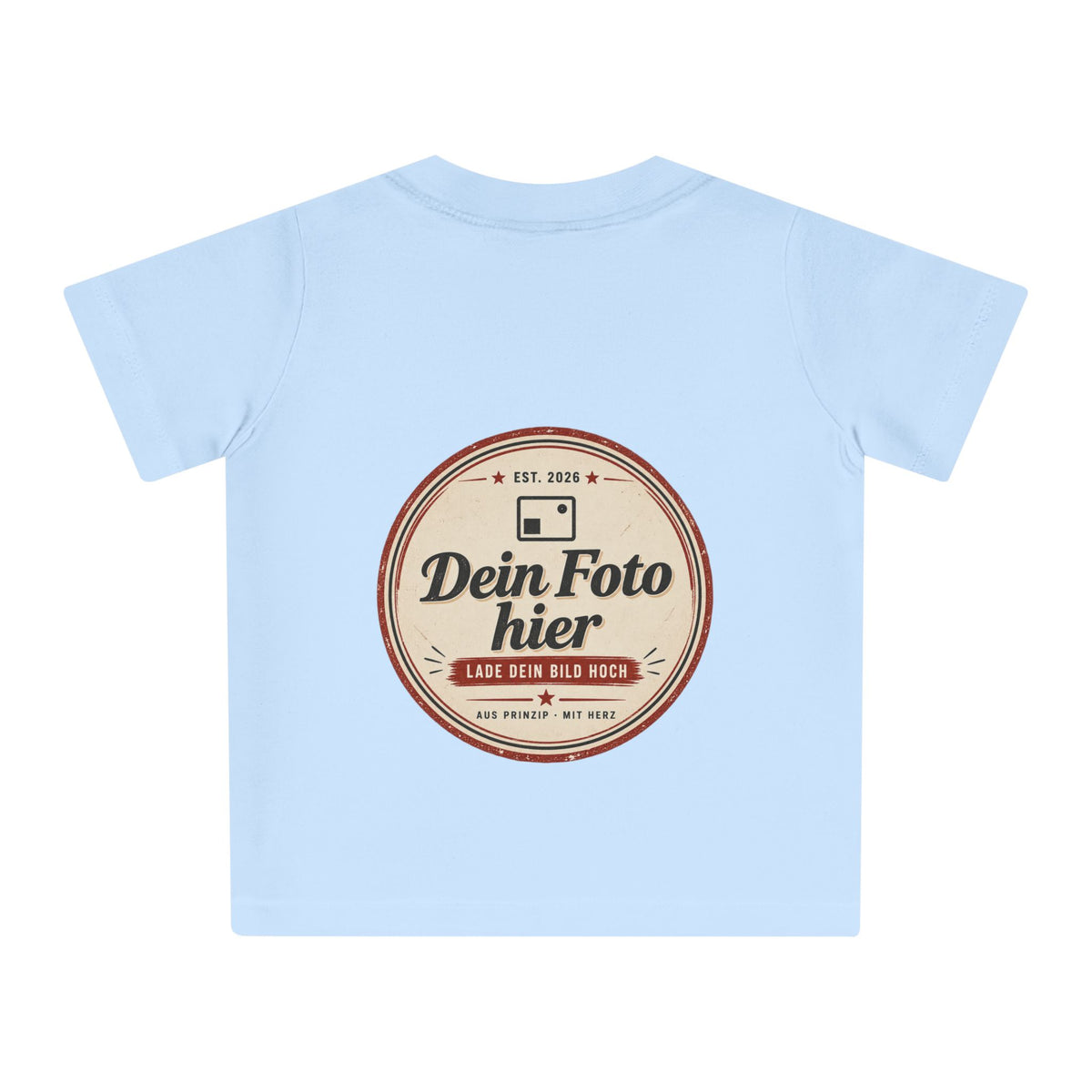 Baby T-Shirt personalisiert mit eigenem Design – Babykleidung 0–3 Jahre bedrucken