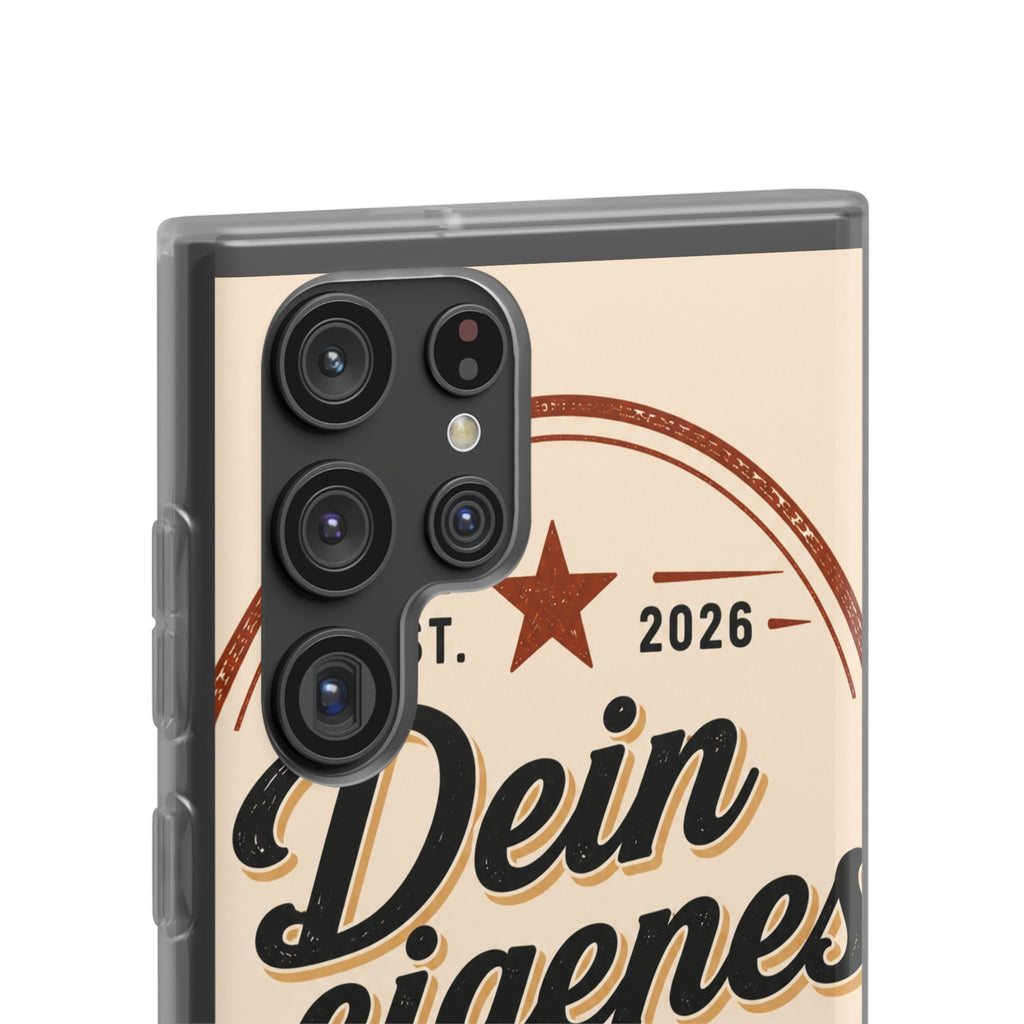 Phone Case — "Dein eigenes Design" Vintage Script Personalized Protective Case