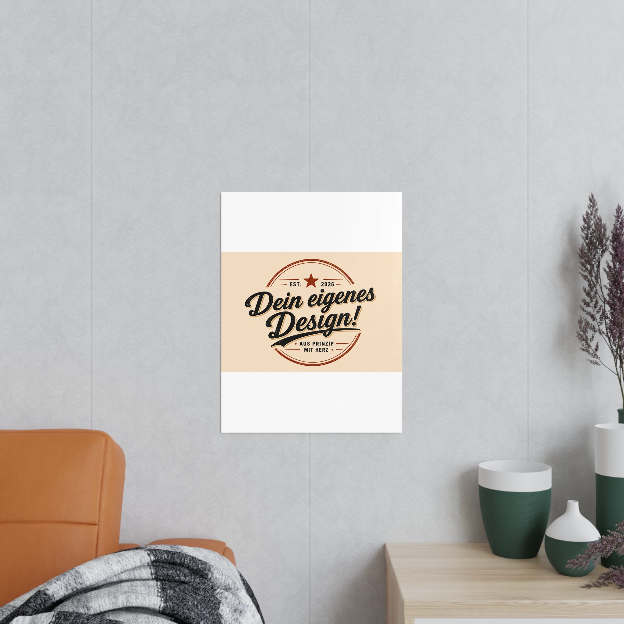 Custom Photopaper Poster — Personalizable Vintage Badge Design (Dein eigenes Design!)