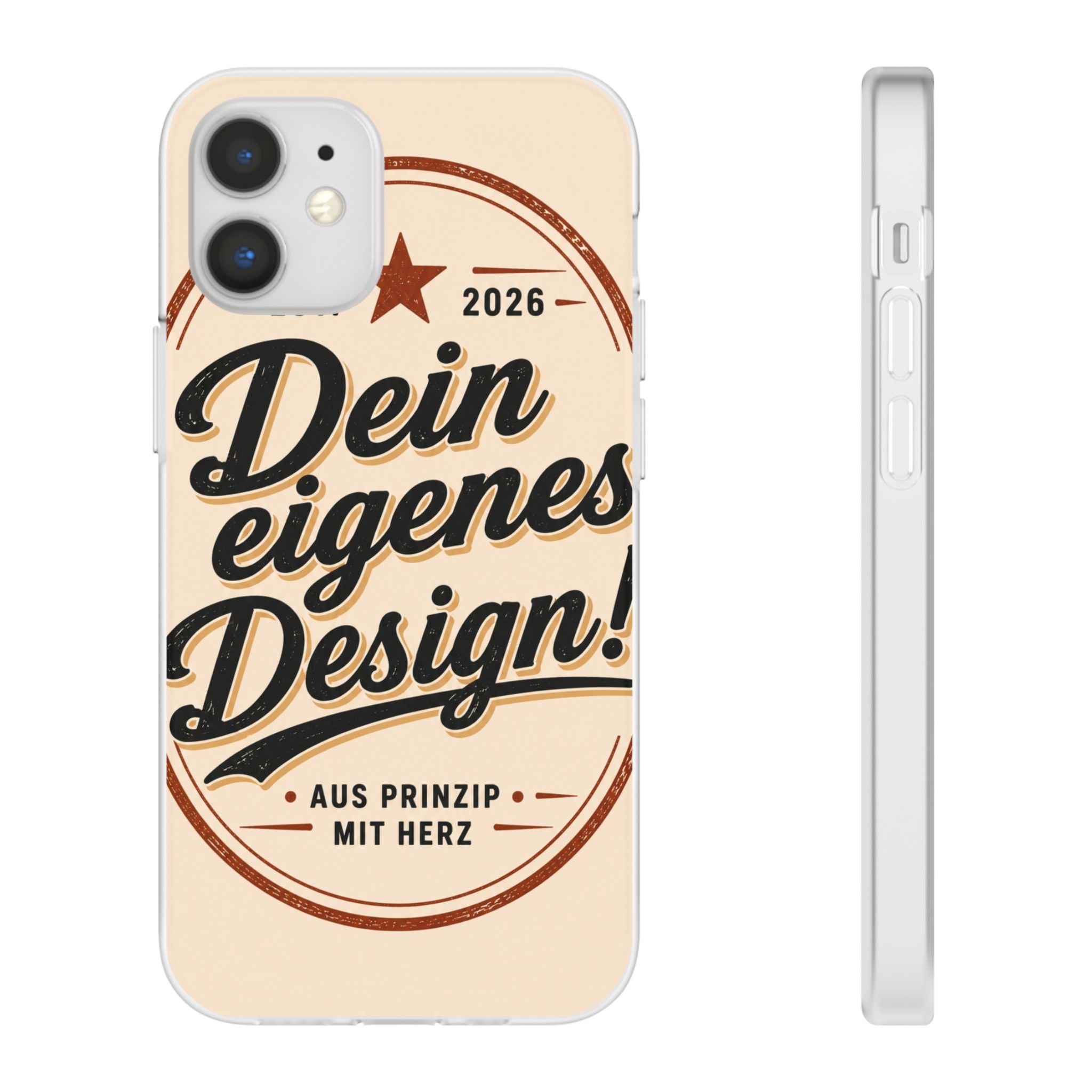 Phone Case — "Dein eigenes Design" Vintage Script Personalized Protective Case