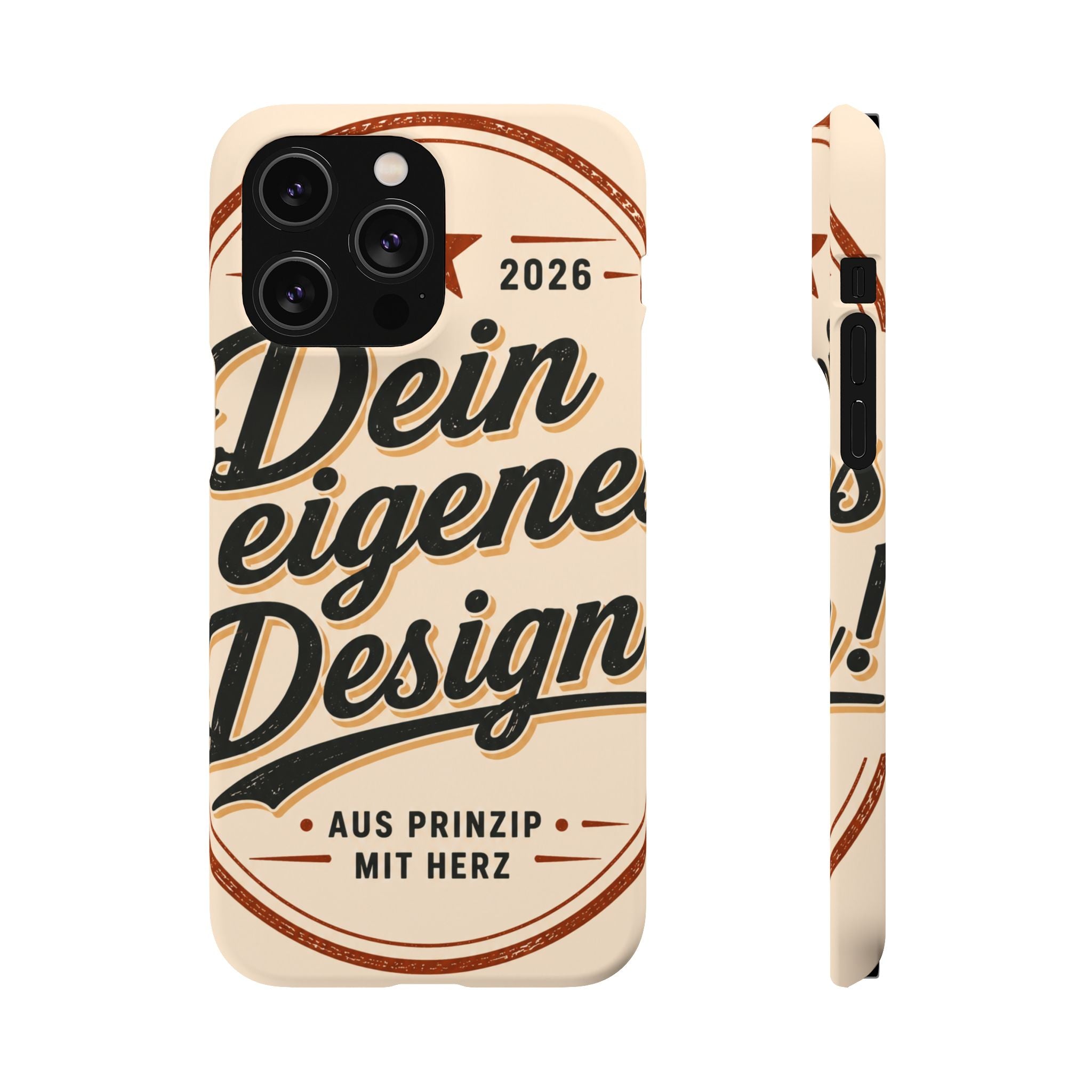 Phone Case — Retro "Dein eigenes Design" Customizable Snap Case
