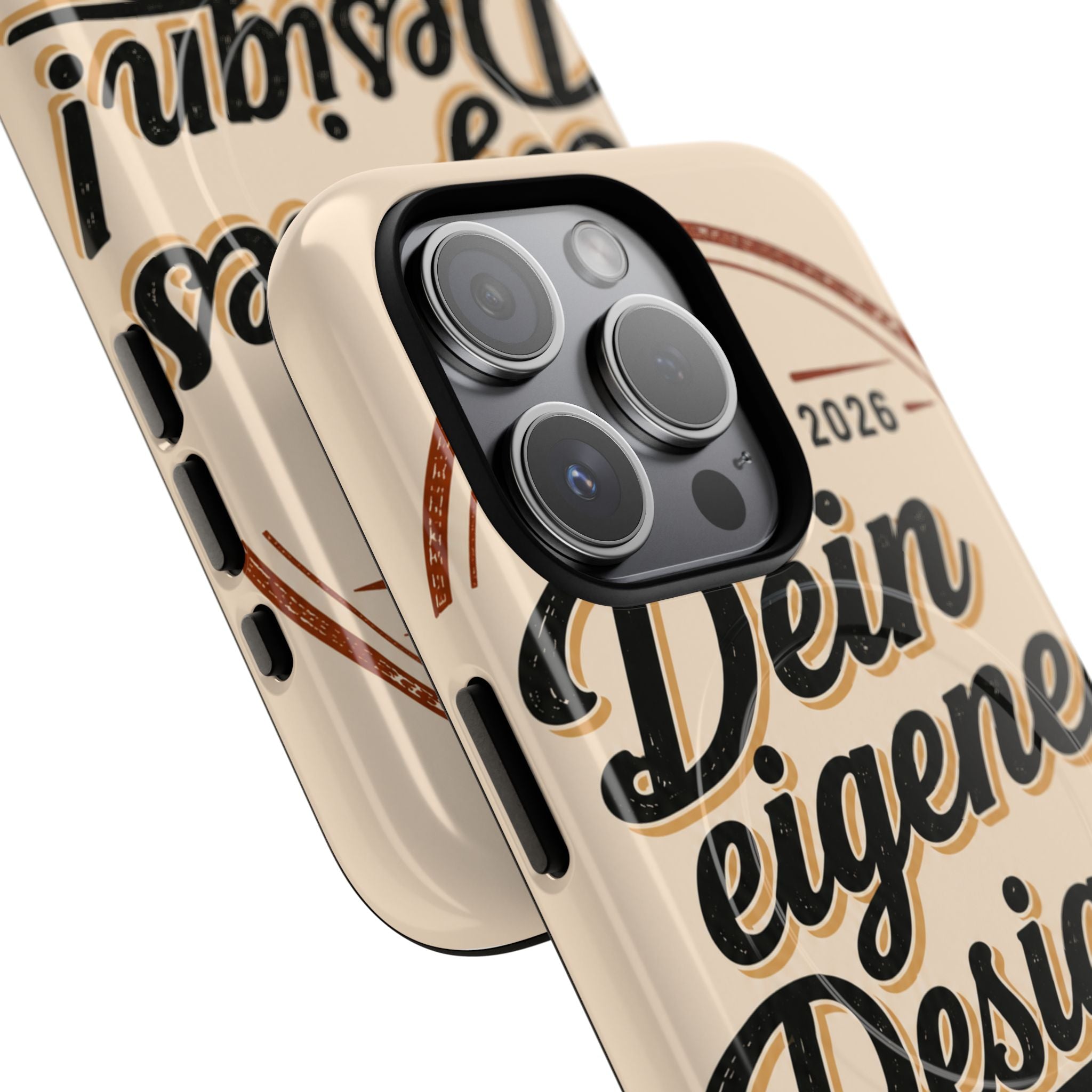Tough Magnetic Phone Case — "Dein eigenes Design" Retro Script (Customizable)