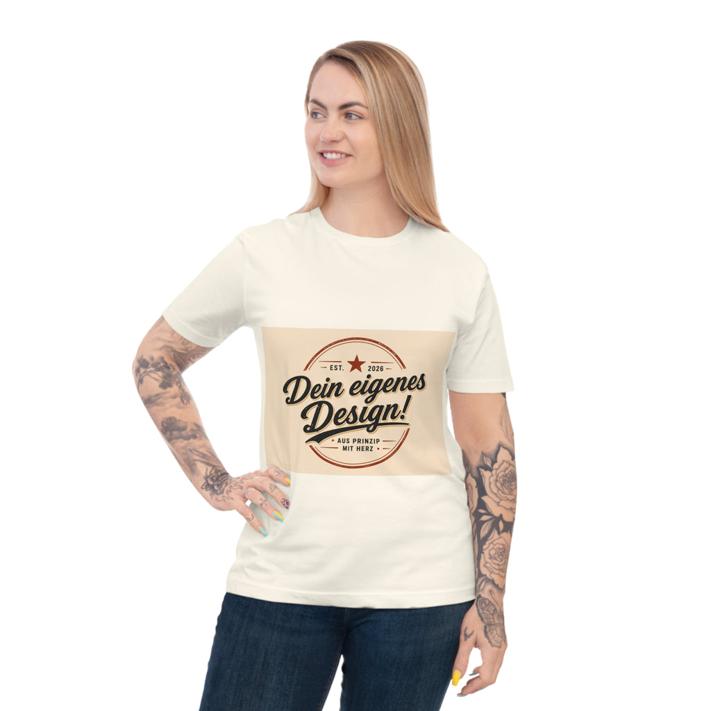 Vintage Badge T‑Shirt — "Dein eigenes Design!" Custom Retro Graphic Tee