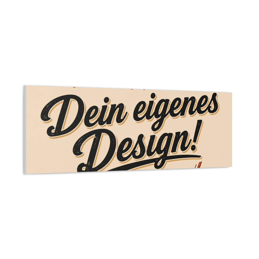 Matte Stretched Canvas - "Dein eigenes Design!" Vintage Badge Wall Art
