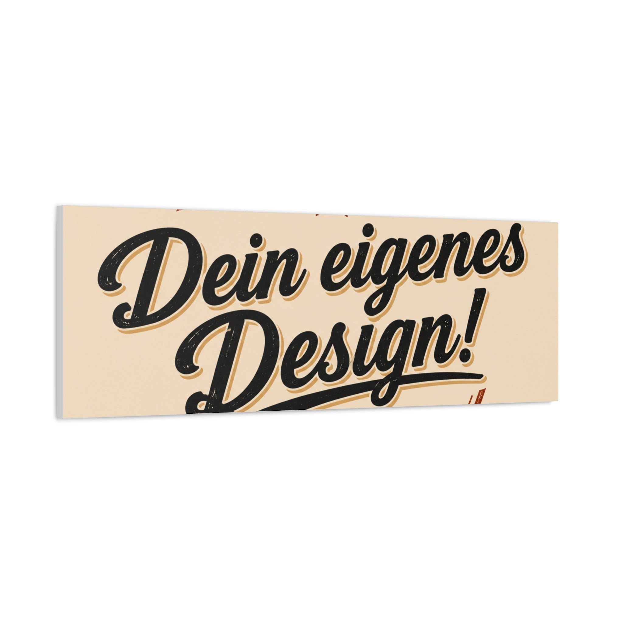 Matte Stretched Canvas - "Dein eigenes Design!" Vintage Badge Wall Art