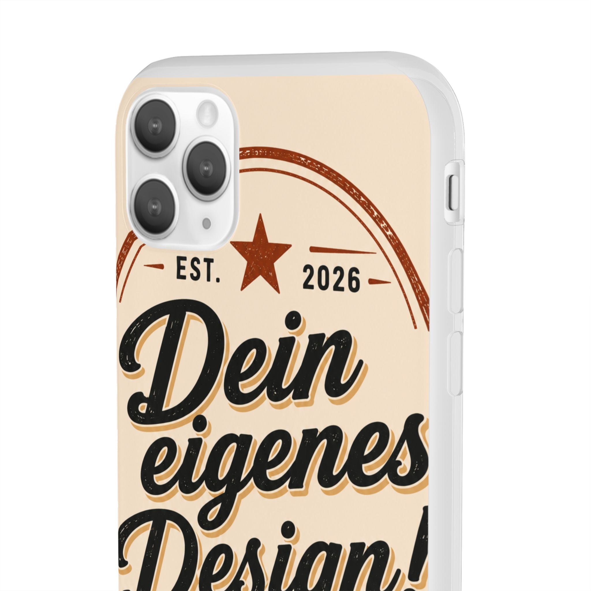 Phone Case — "Dein eigenes Design" Vintage Script Personalized Protective Case