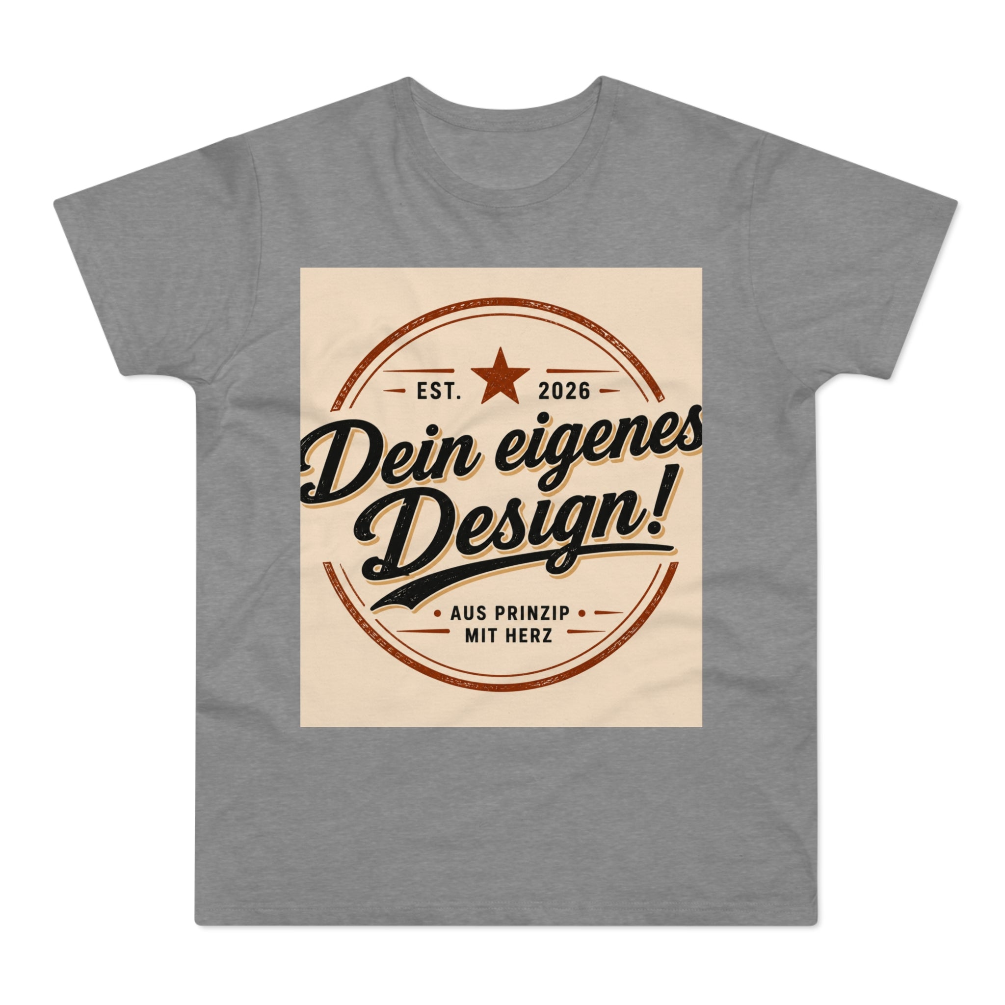 Men's Vintage Badge T‑Shirt — "Dein eigenes Design!" Retro Logo Tee