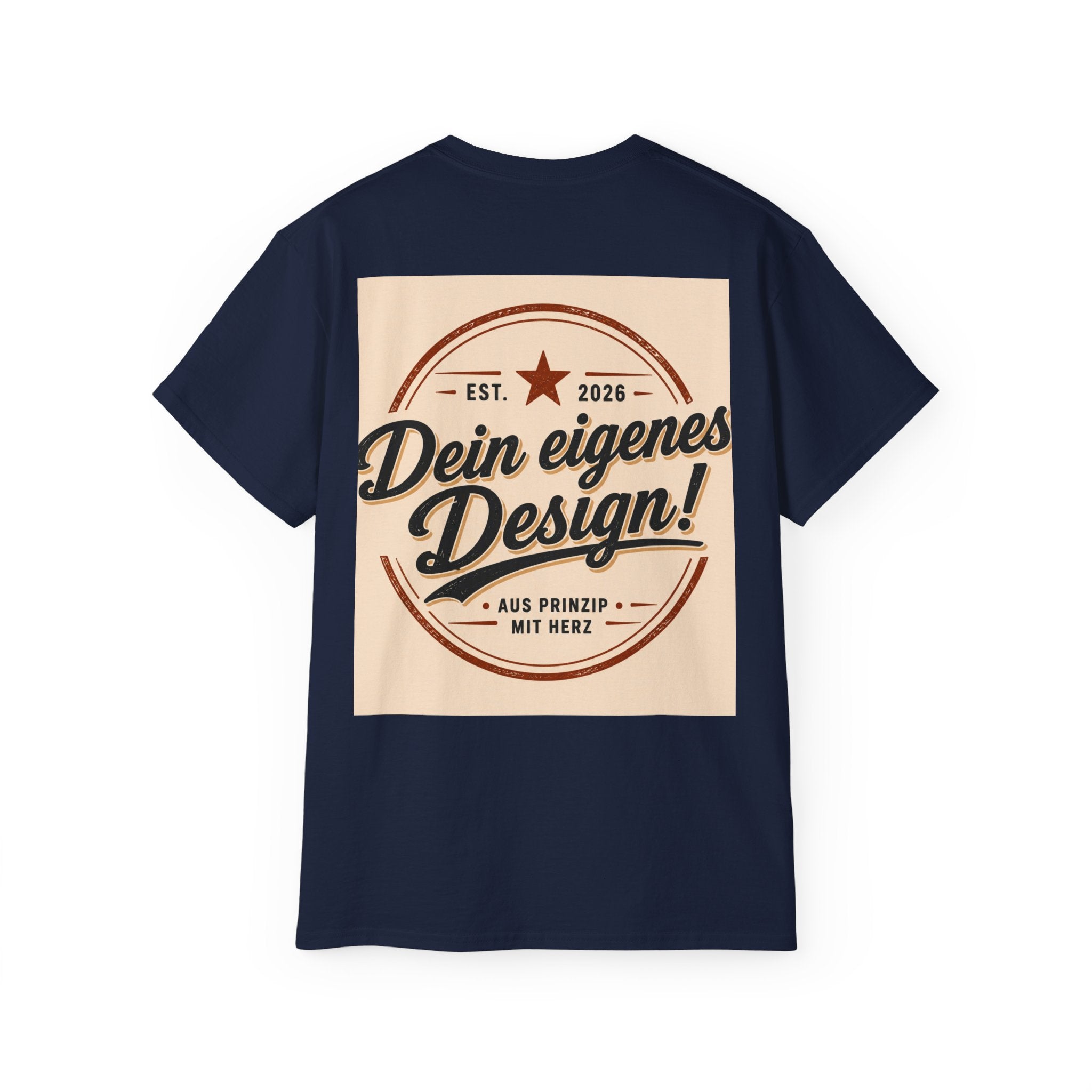 Vintage Badge T‑Shirt — "Dein eigenes Design!" Graphic Tee