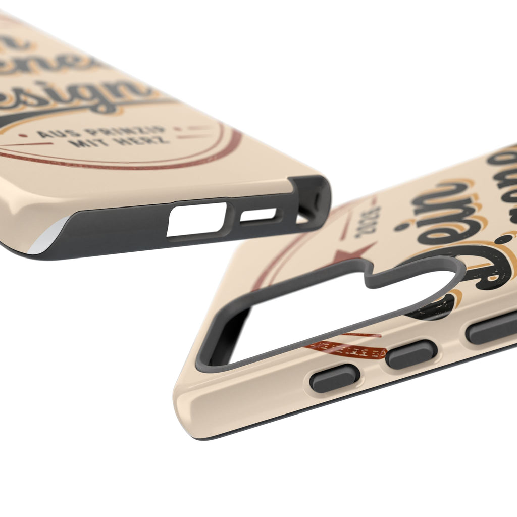 Custom Tough Phone Case — "Dein eigenes Design" Vintage Script Tough Case