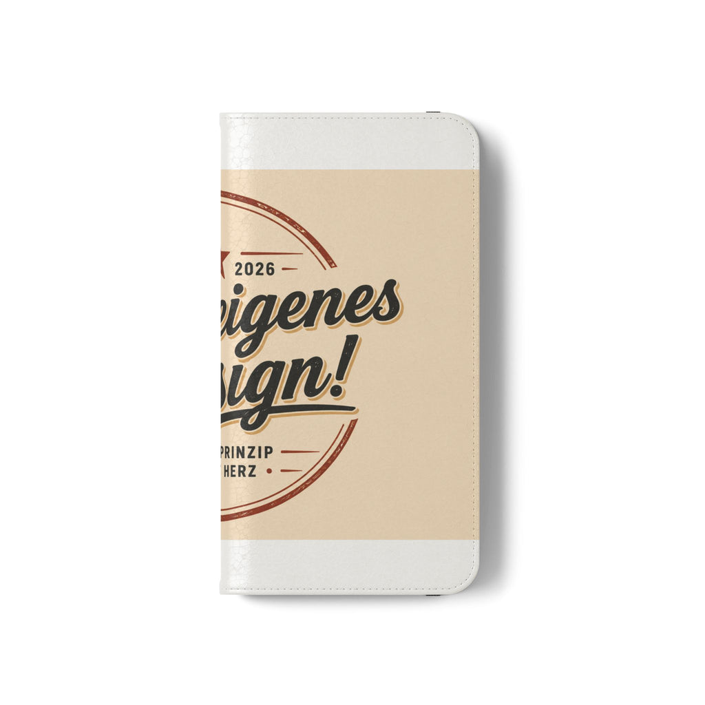 Flip Case Phone Wallet — "Dein eigenes Design!" Vintage Emblem