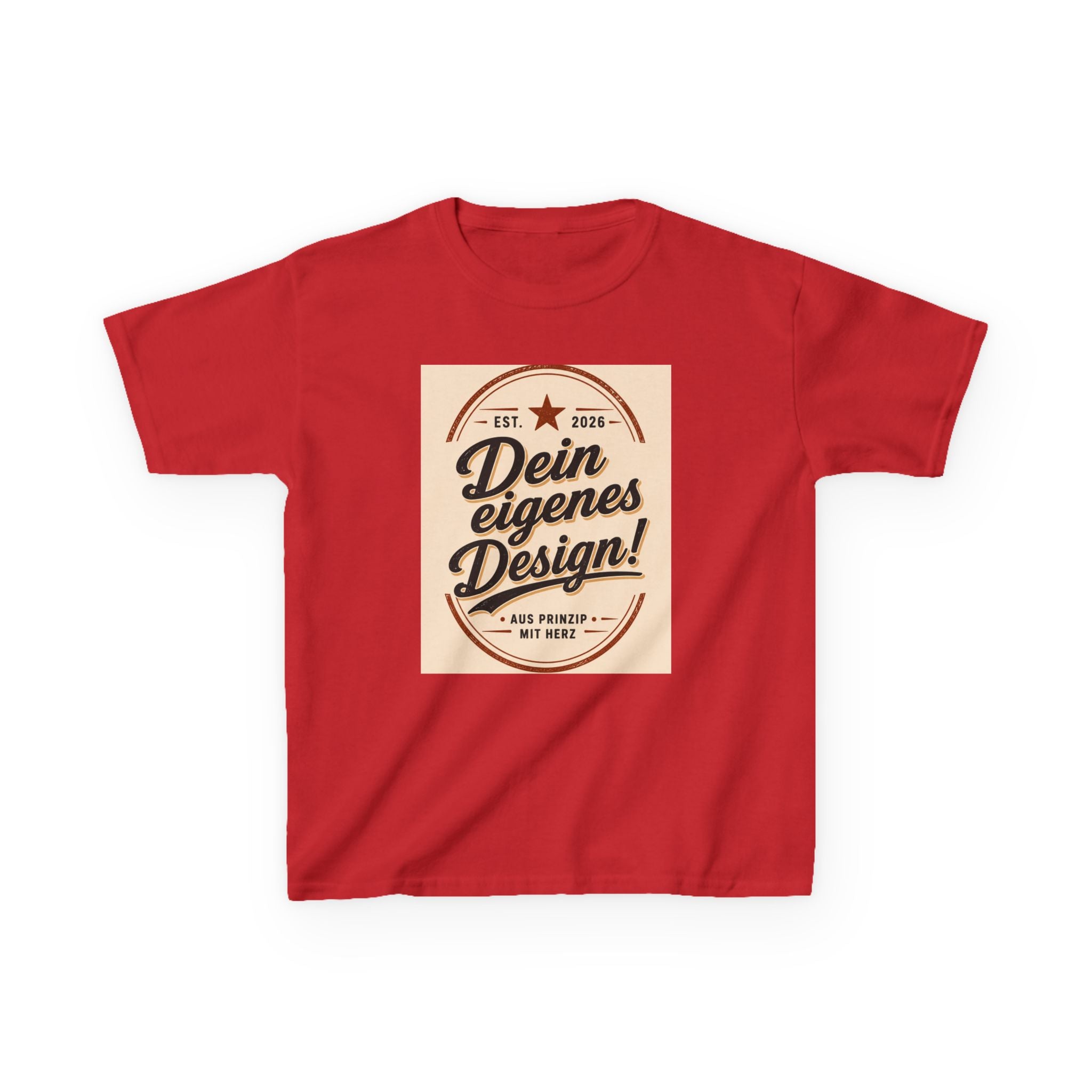 Kids T‑Shirt — "Dein eigenes Design!" Vintage Badge Graphic