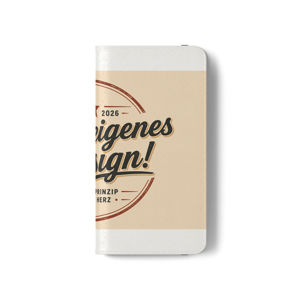 Flip Case Phone Wallet — "Dein eigenes Design!" Vintage Emblem