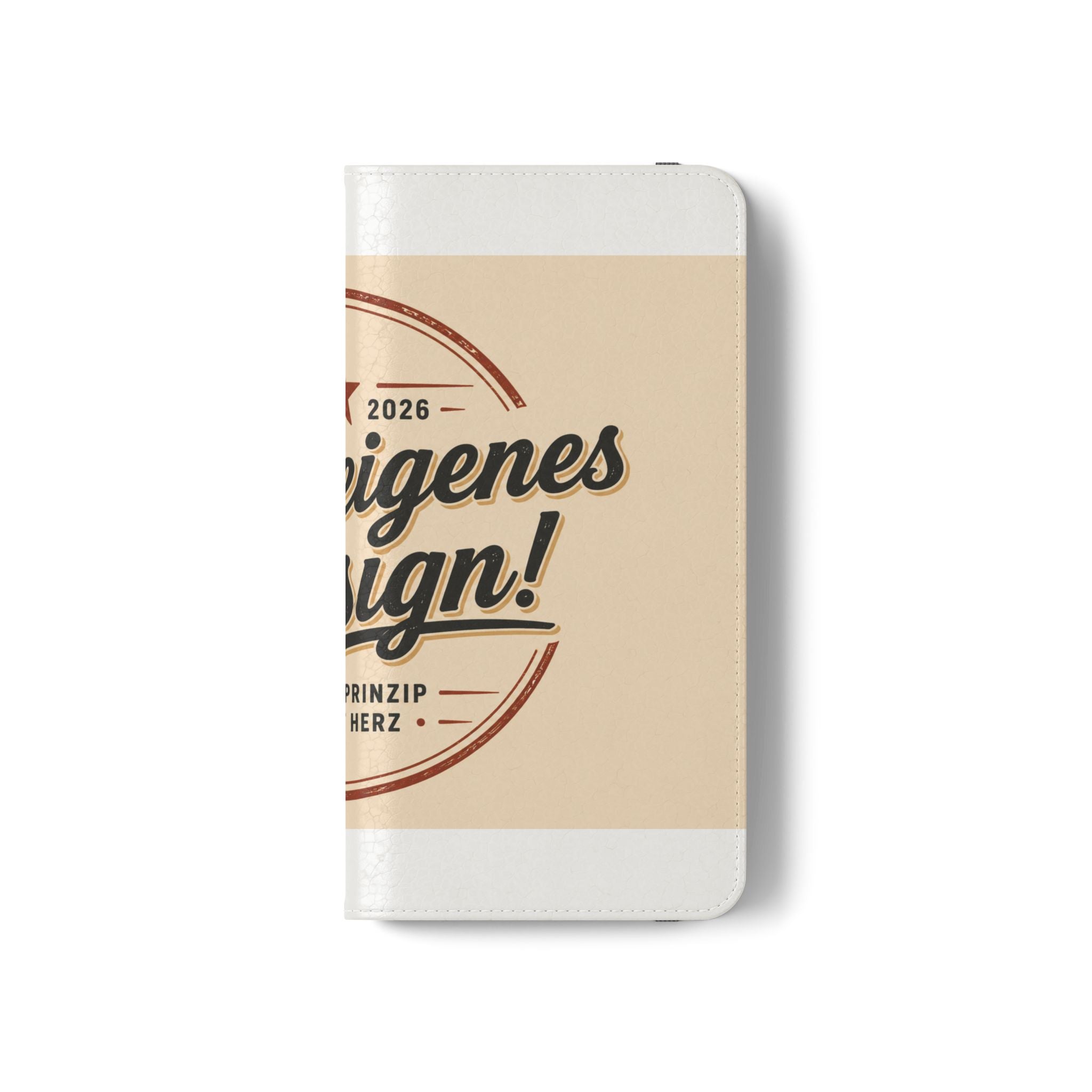 Flip Case Phone Wallet — "Dein eigenes Design!" Vintage Emblem