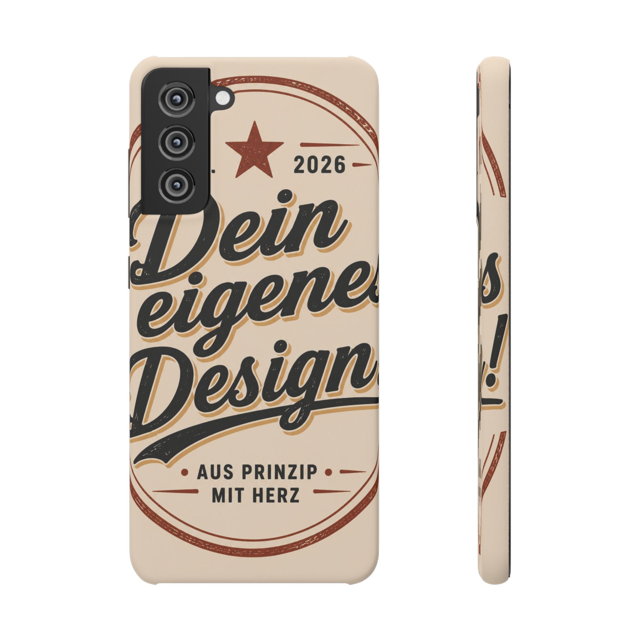 Phone Case — Retro "Dein eigenes Design" Customizable Snap Case