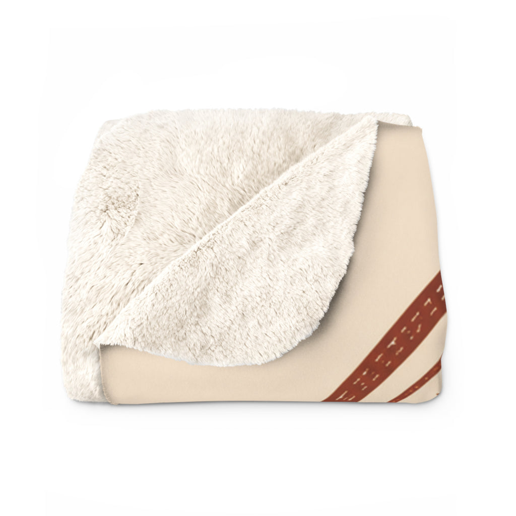 Sherpa Fleece Blanket – "Dein eigenes Design!" Retro Badge Cozy Throw