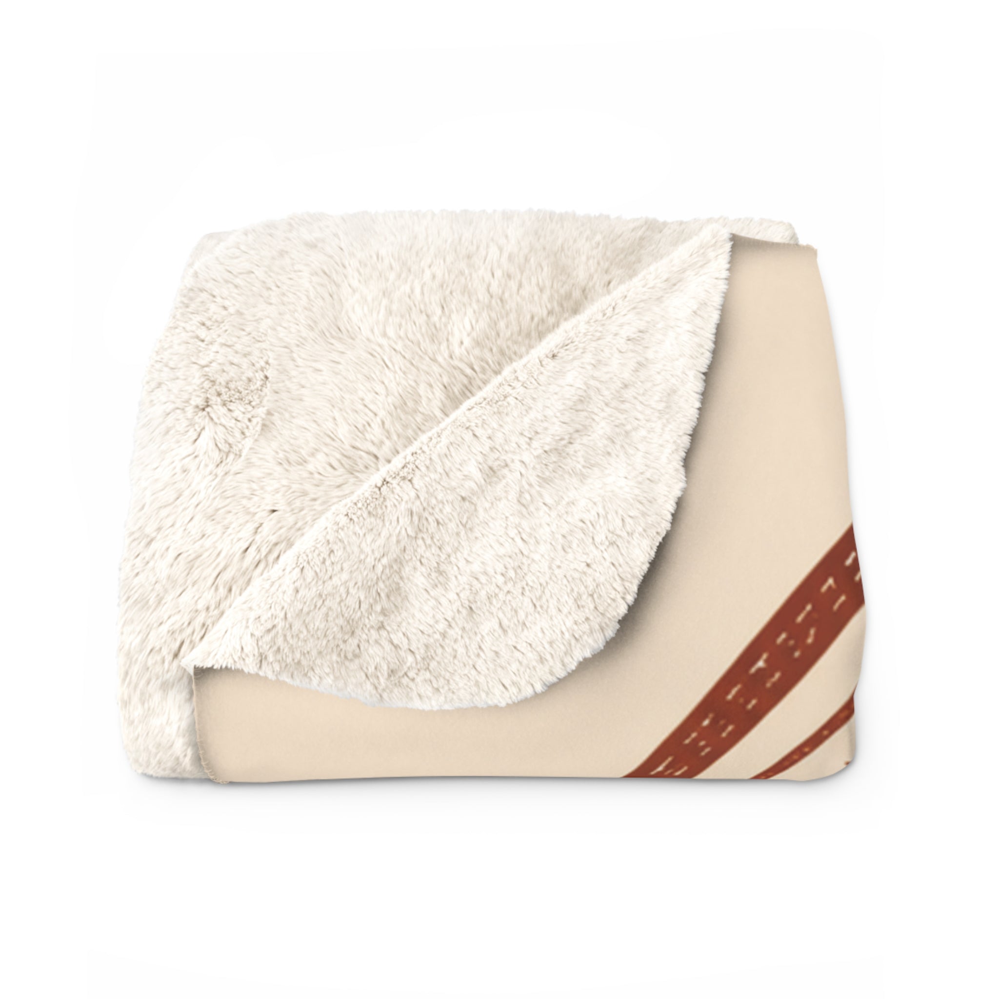 Sherpa Fleece Blanket – "Dein eigenes Design!" Retro Badge Cozy Throw