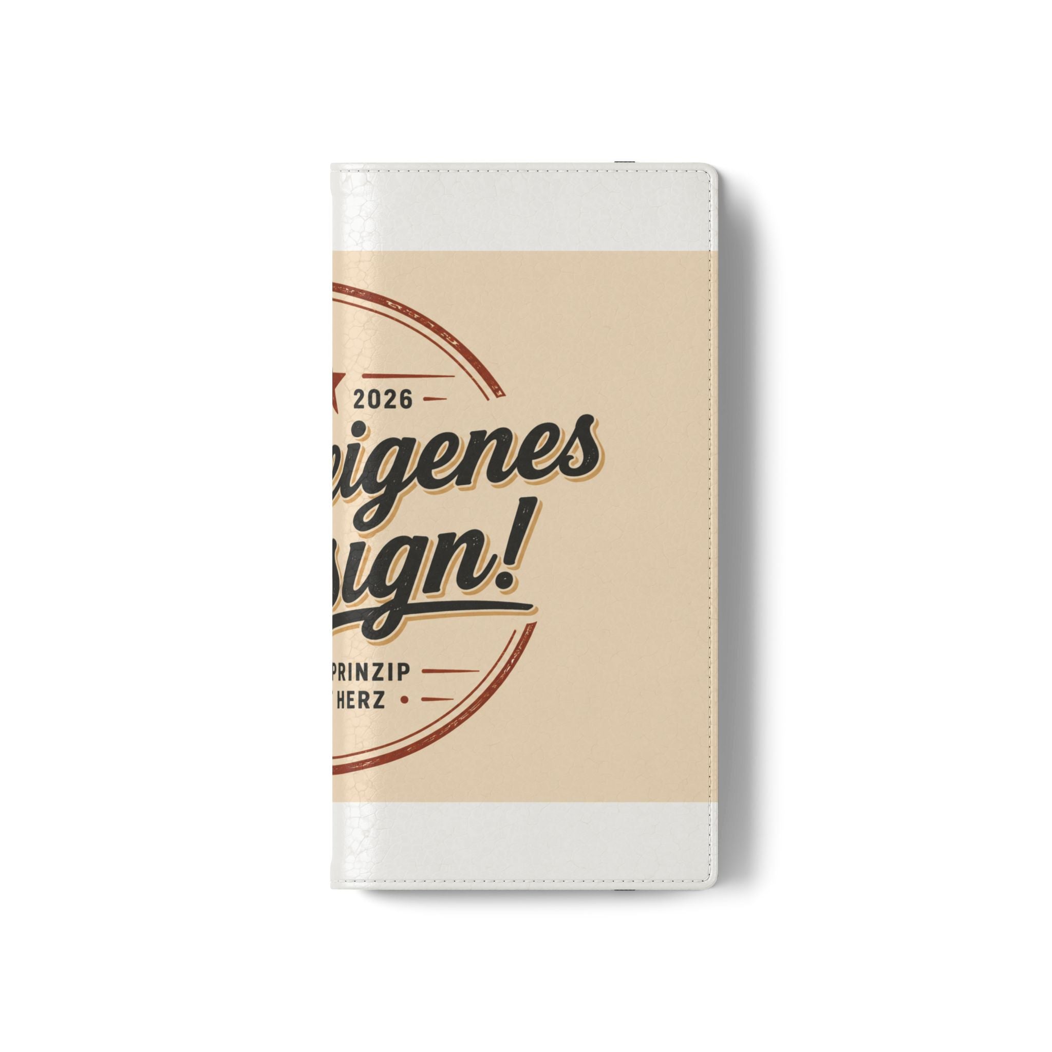 Flip Case Phone Wallet — "Dein eigenes Design!" Vintage Emblem