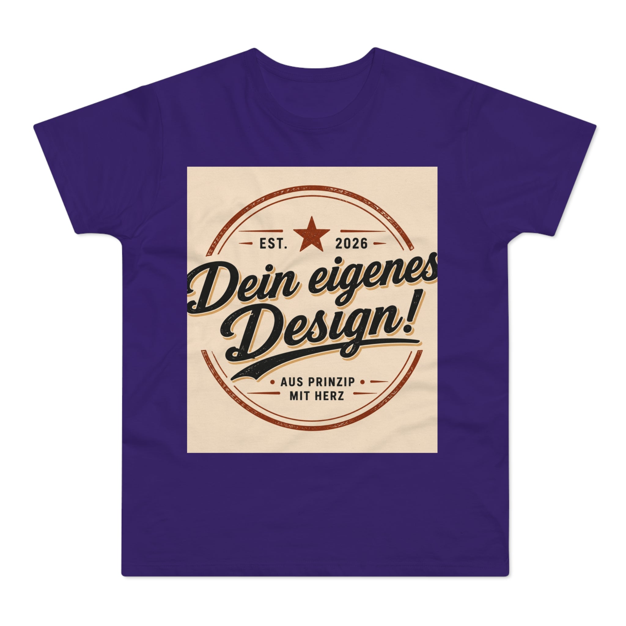 Men's Vintage Badge T‑Shirt — "Dein eigenes Design!" Retro Logo Tee