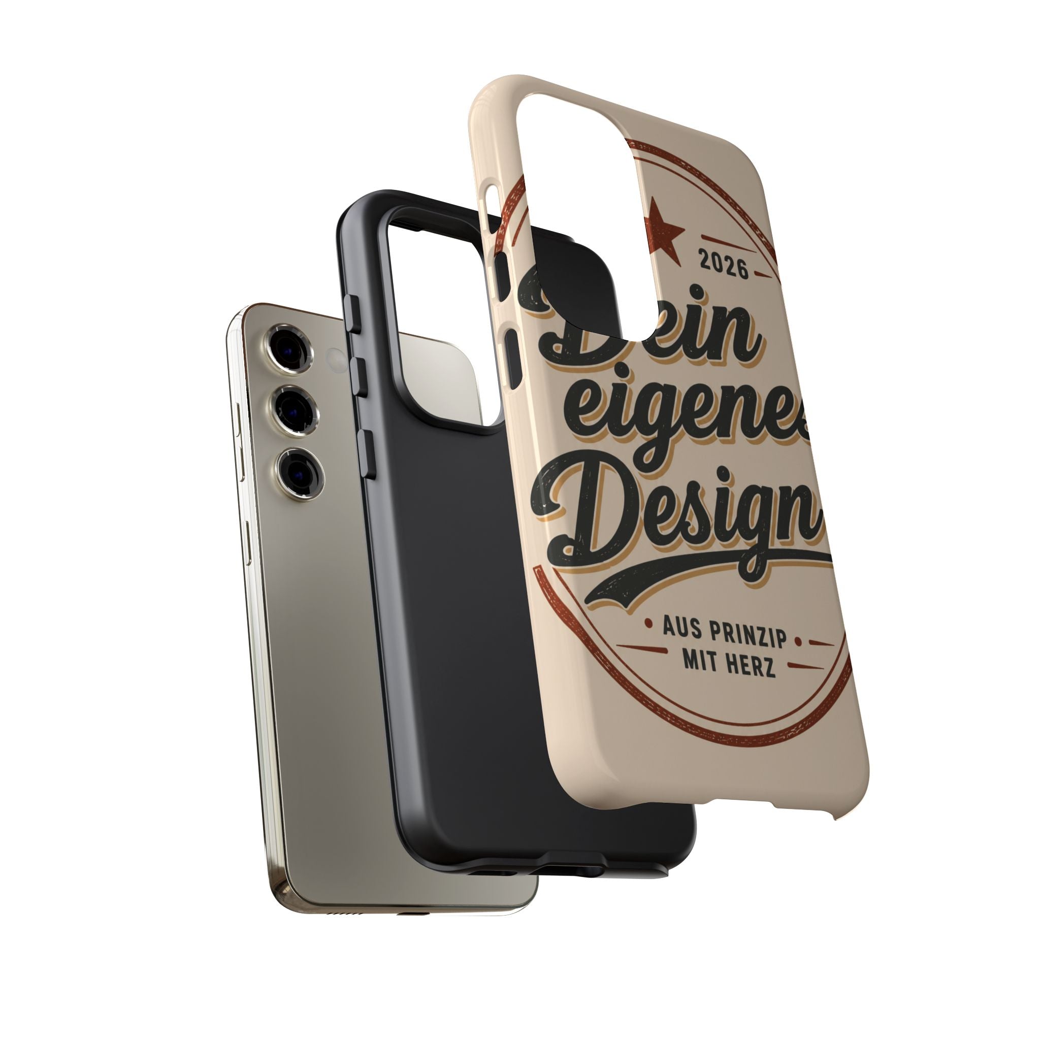 Custom Tough Phone Case — "Dein eigenes Design" Vintage Script Tough Case