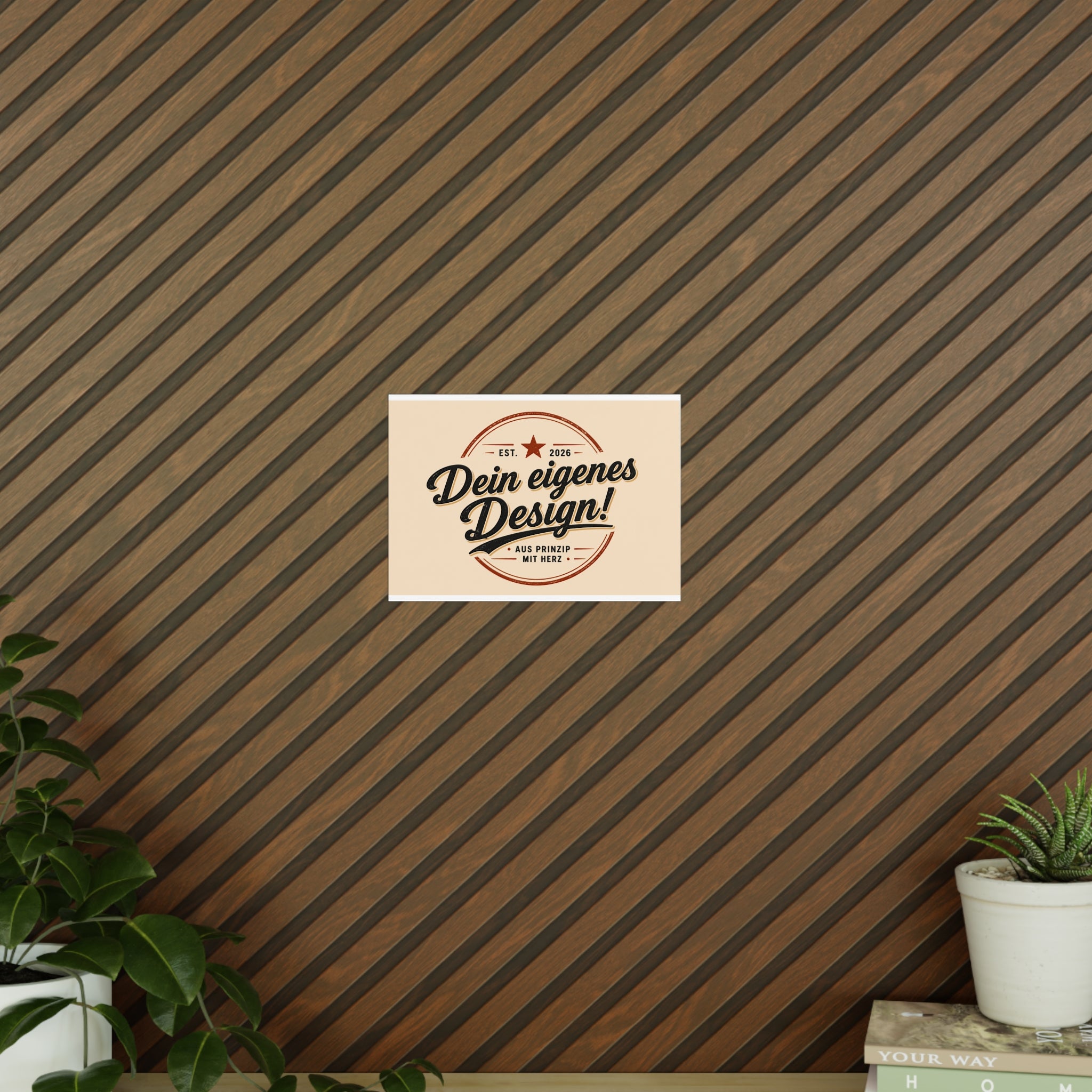 Custom Photopaper Poster — Personalizable Vintage Badge Design (Dein eigenes Design!)