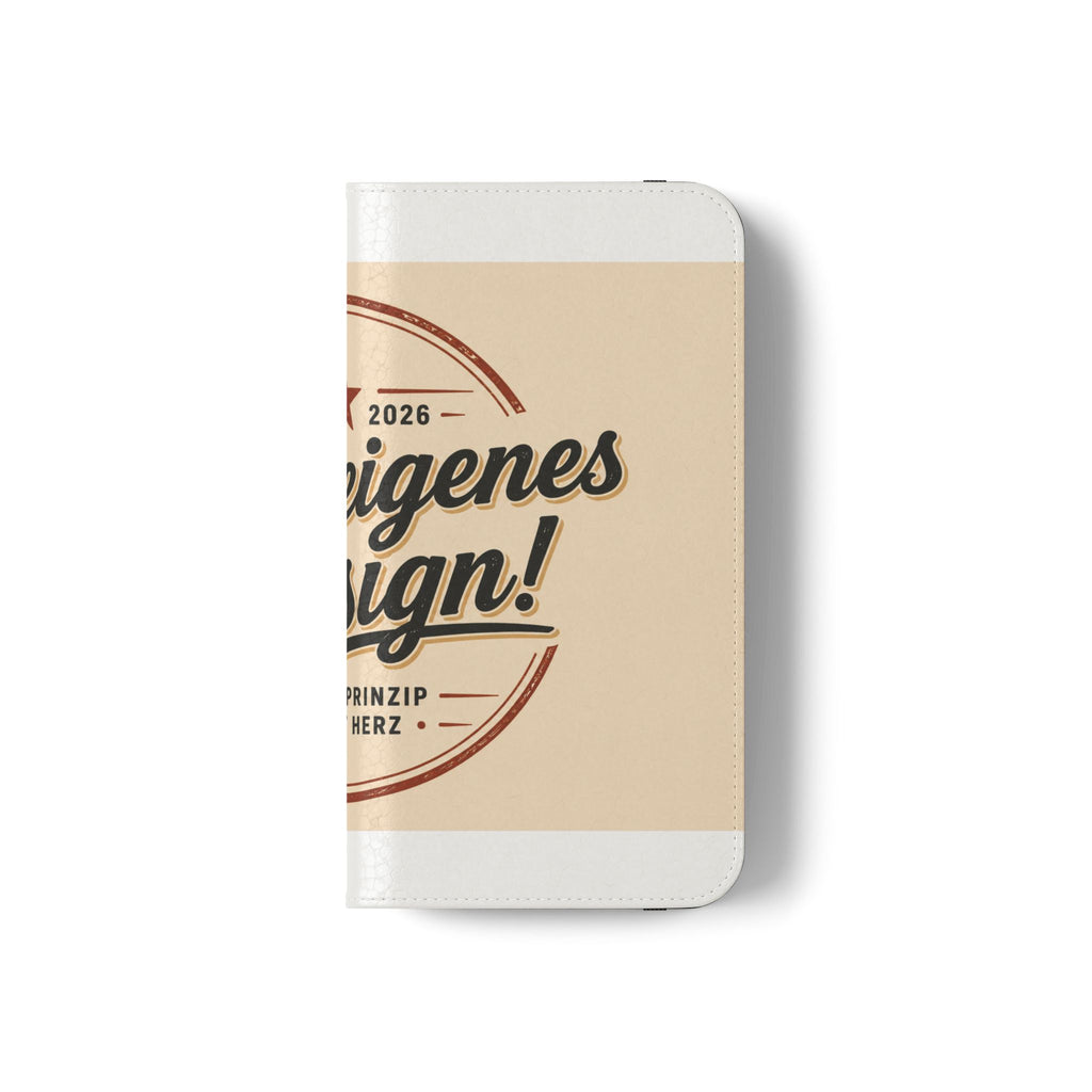 Flip Case Phone Wallet — "Dein eigenes Design!" Vintage Emblem