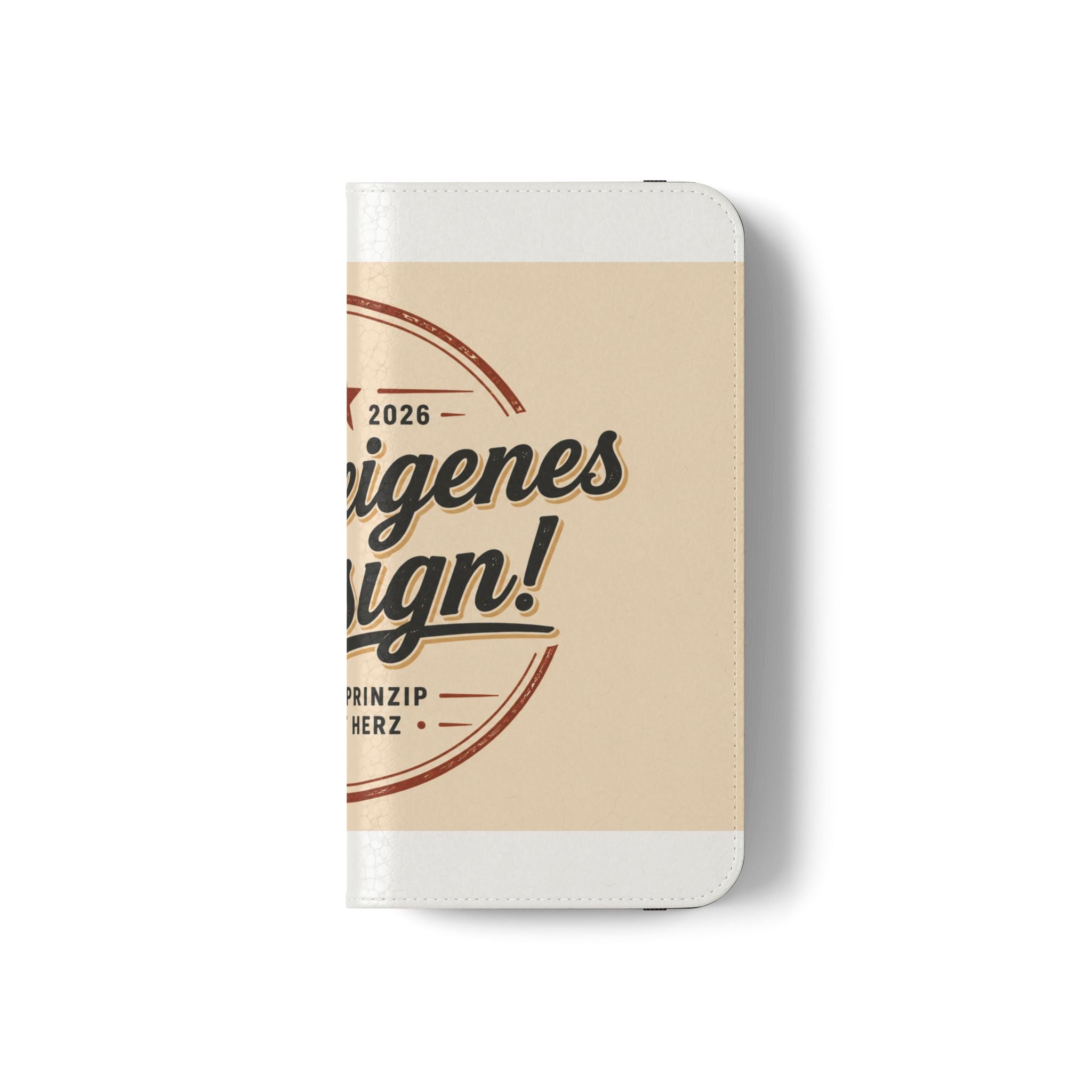 Flip Case Phone Wallet — "Dein eigenes Design!" Vintage Emblem