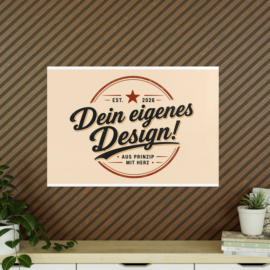 Custom Photopaper Poster — Personalizable Vintage Badge Design (Dein eigenes Design!)