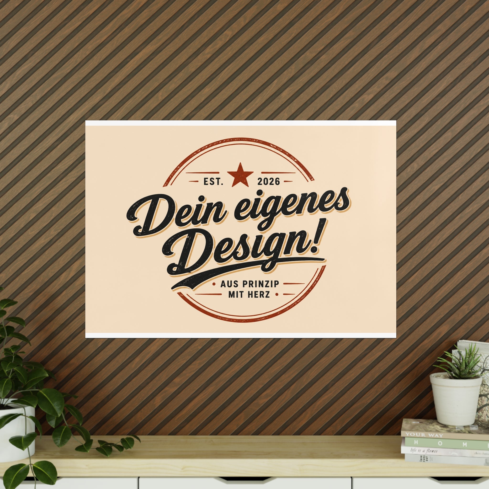Custom Photopaper Poster — Personalizable Vintage Badge Design (Dein eigenes Design!)
