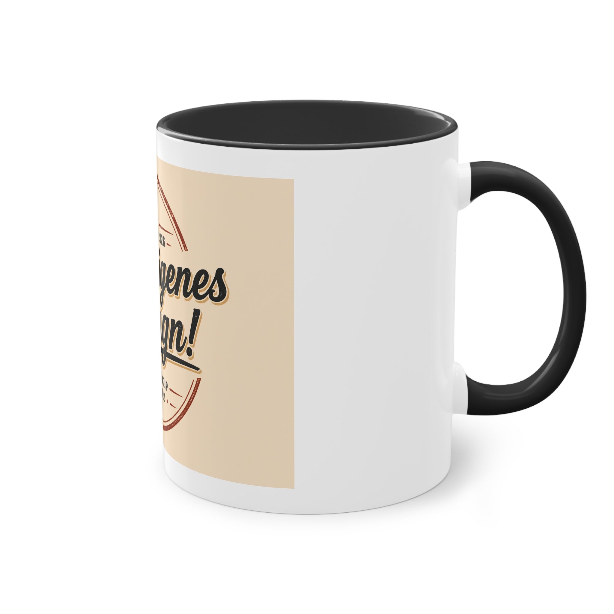 Personalized Two-Tone Coffee Mug — "Dein eigenes Design!" 11oz