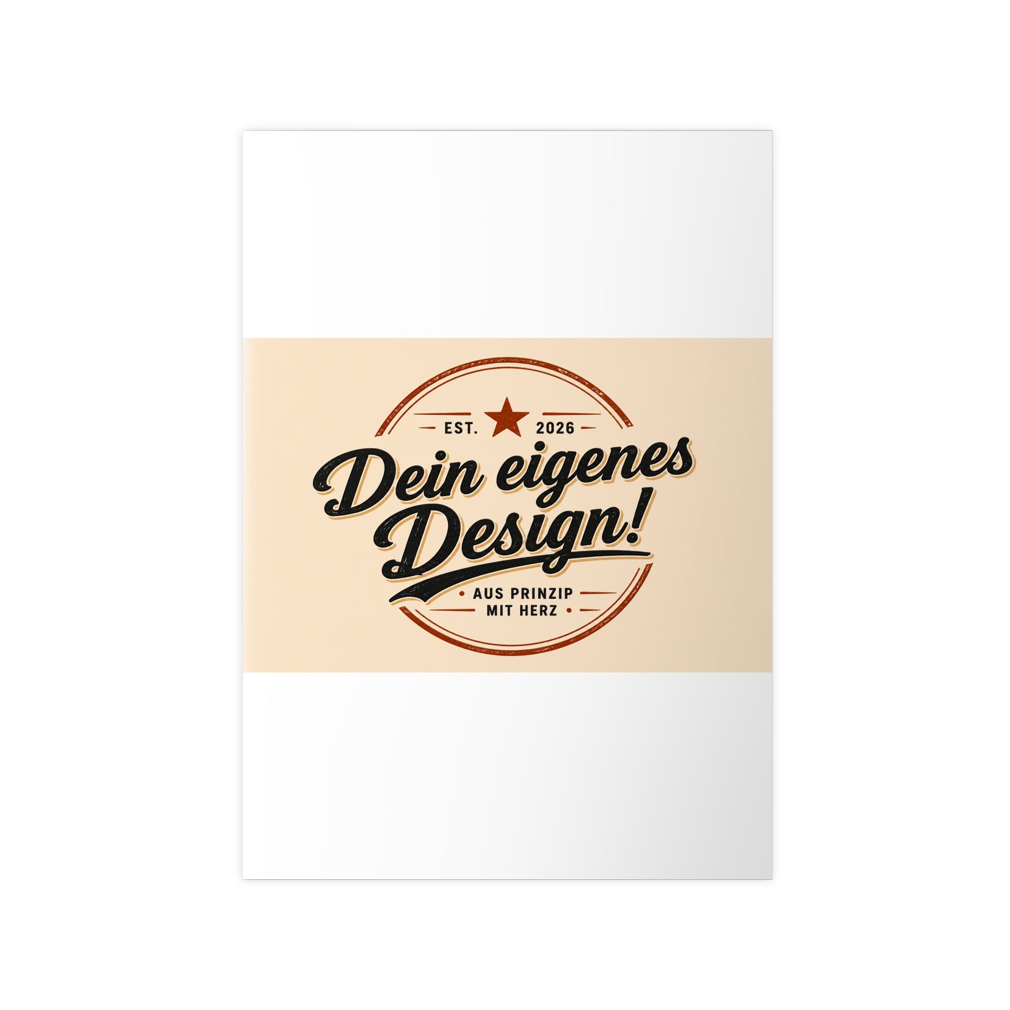 Custom Photopaper Poster — Personalizable Vintage Badge Design (Dein eigenes Design!)
