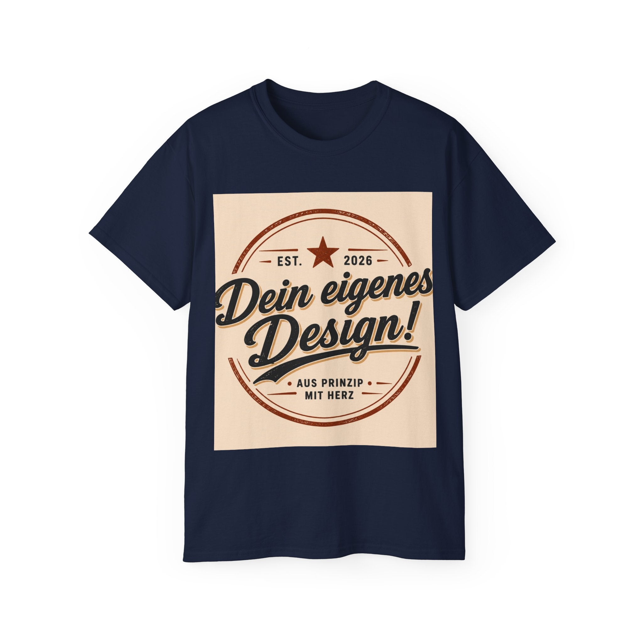 Vintage Badge T‑Shirt — "Dein eigenes Design!" Graphic Tee