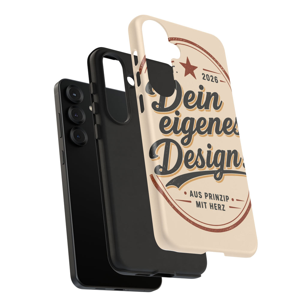 Custom Tough Phone Case — "Dein eigenes Design" Vintage Script Tough Case