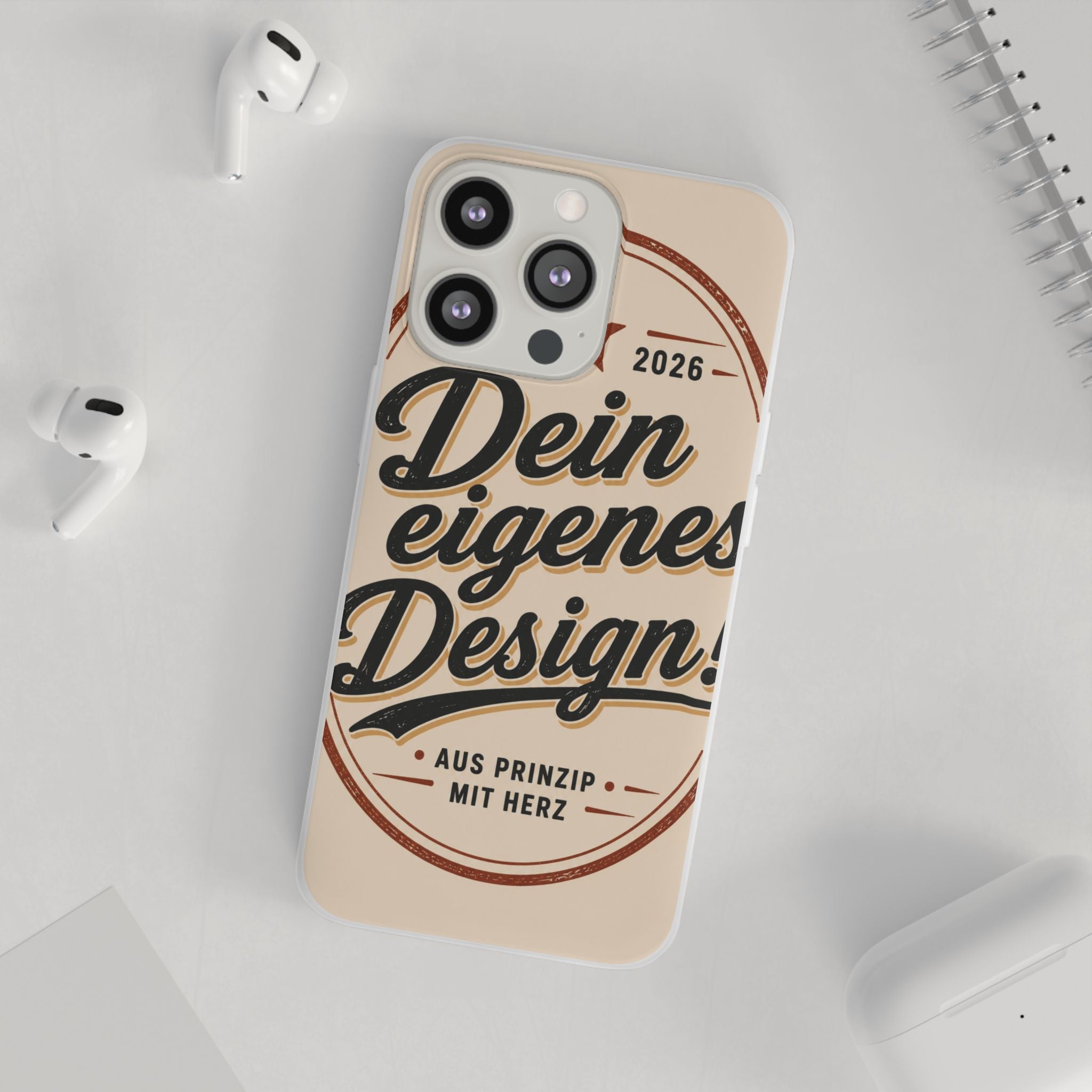 Phone Case — "Dein eigenes Design" Vintage Script Personalized Protective Case