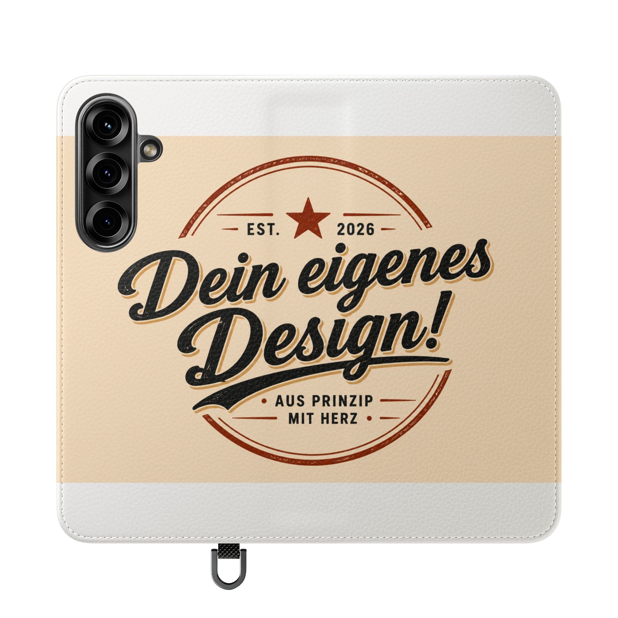 Flip Case Phone Wallet — "Dein eigenes Design!" Vintage Emblem